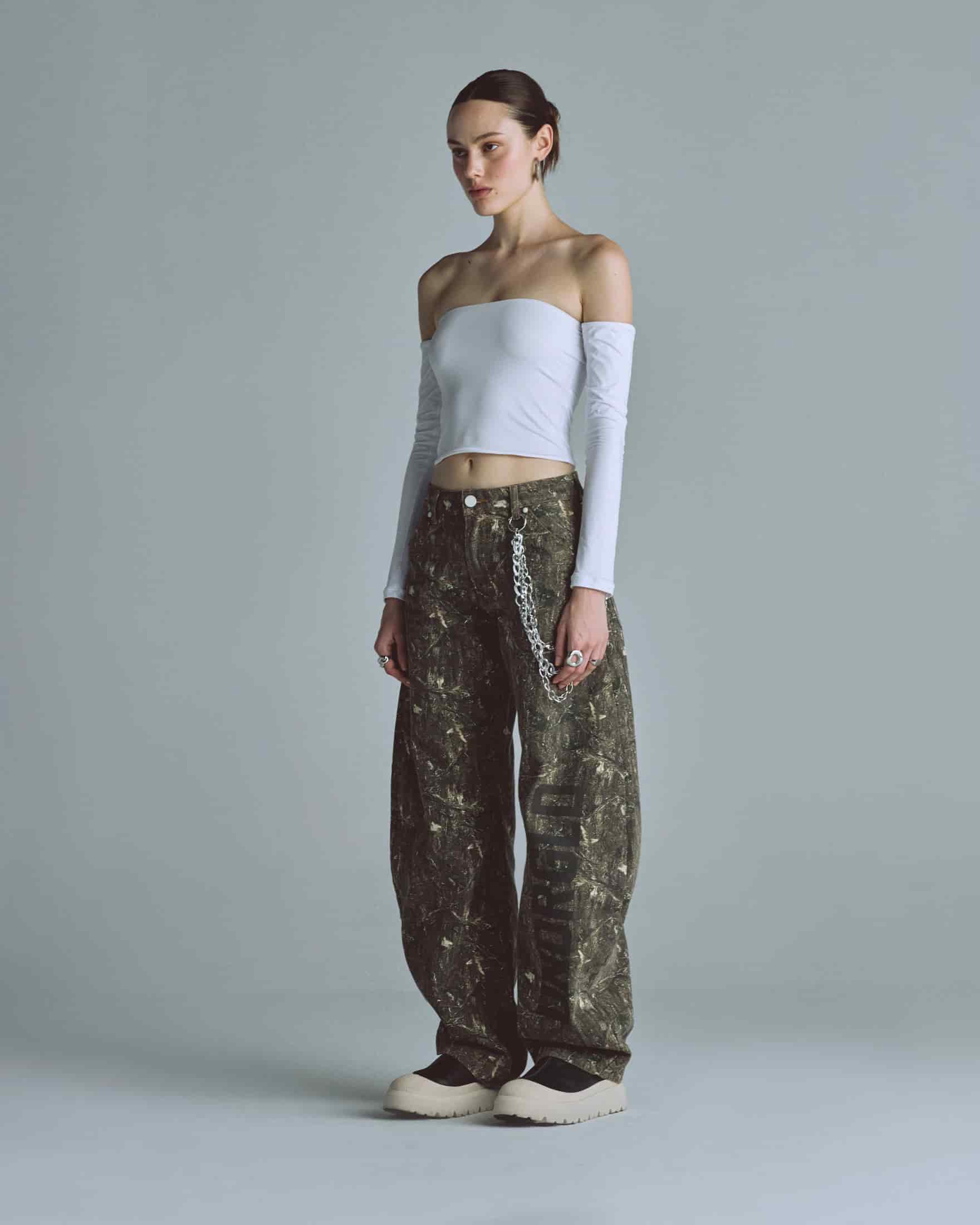 Basics Off Shoulder Long Sleeve Top White - miniatura 4