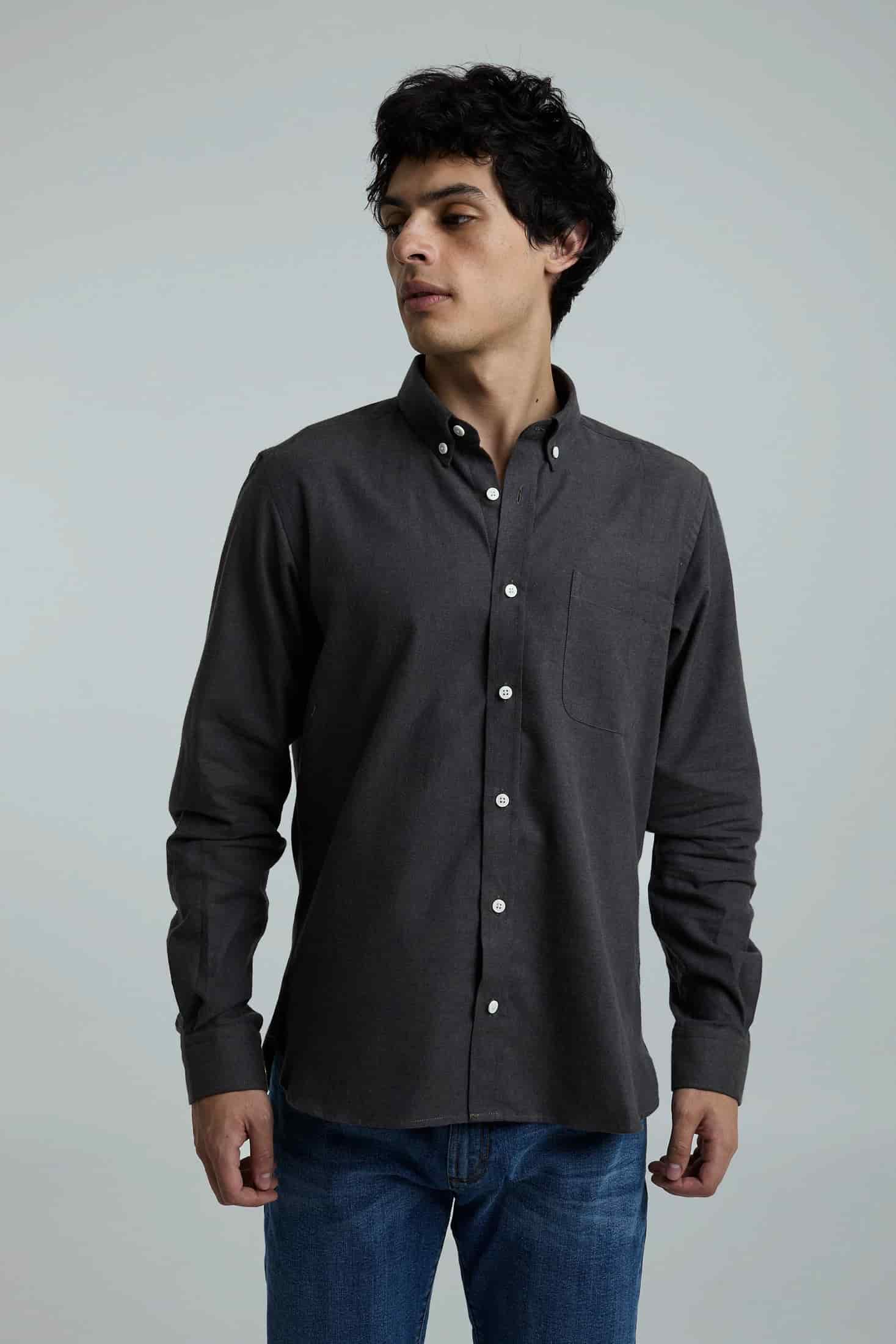 Camisa twill verde - miniatura 1