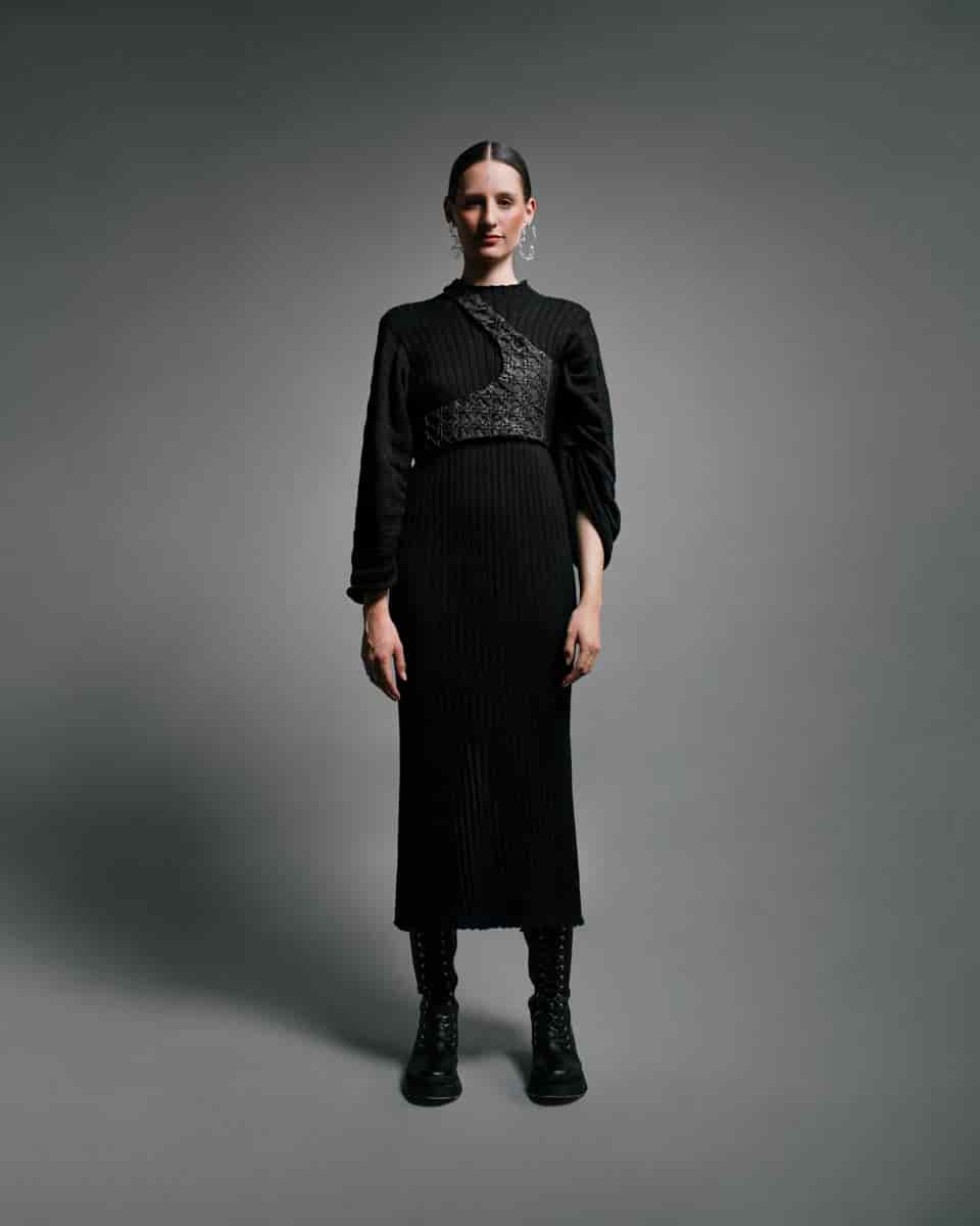 RIBBED WOVEN DRESS - miniatura 3