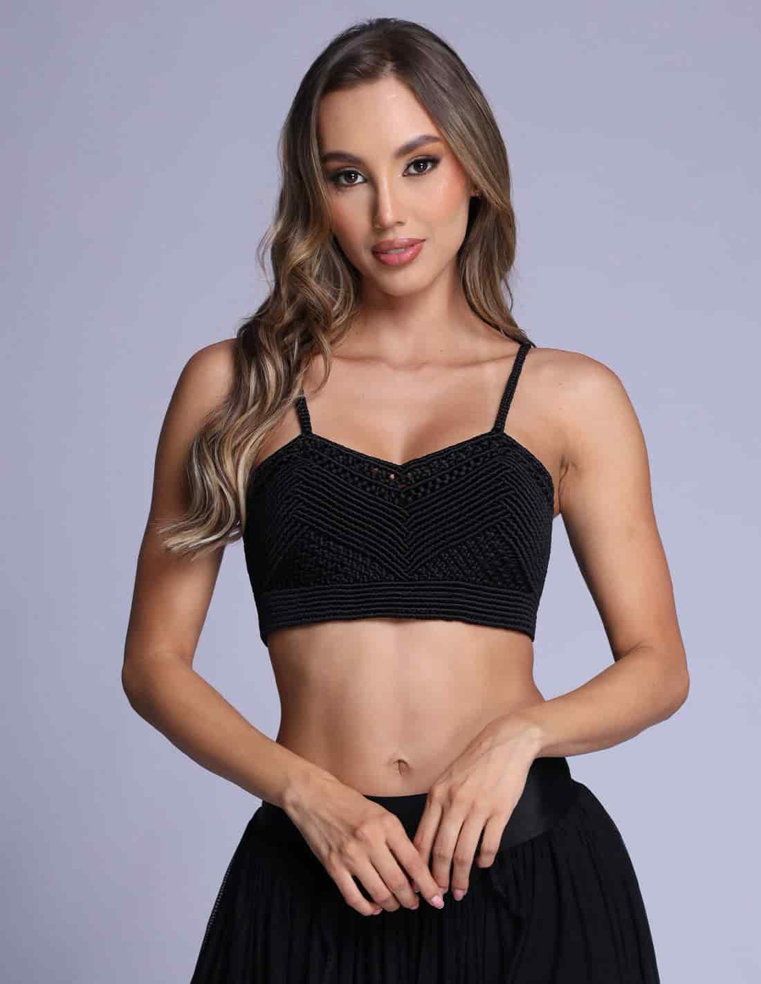 Crop Top Artesia Negro - miniatura 1