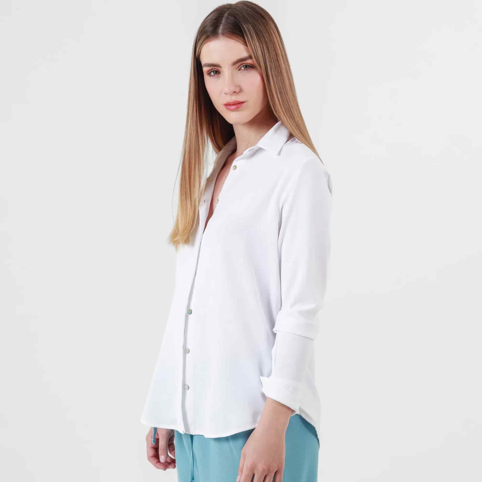 Blusa Cuello Camisero Manga Larga - miniatura 5