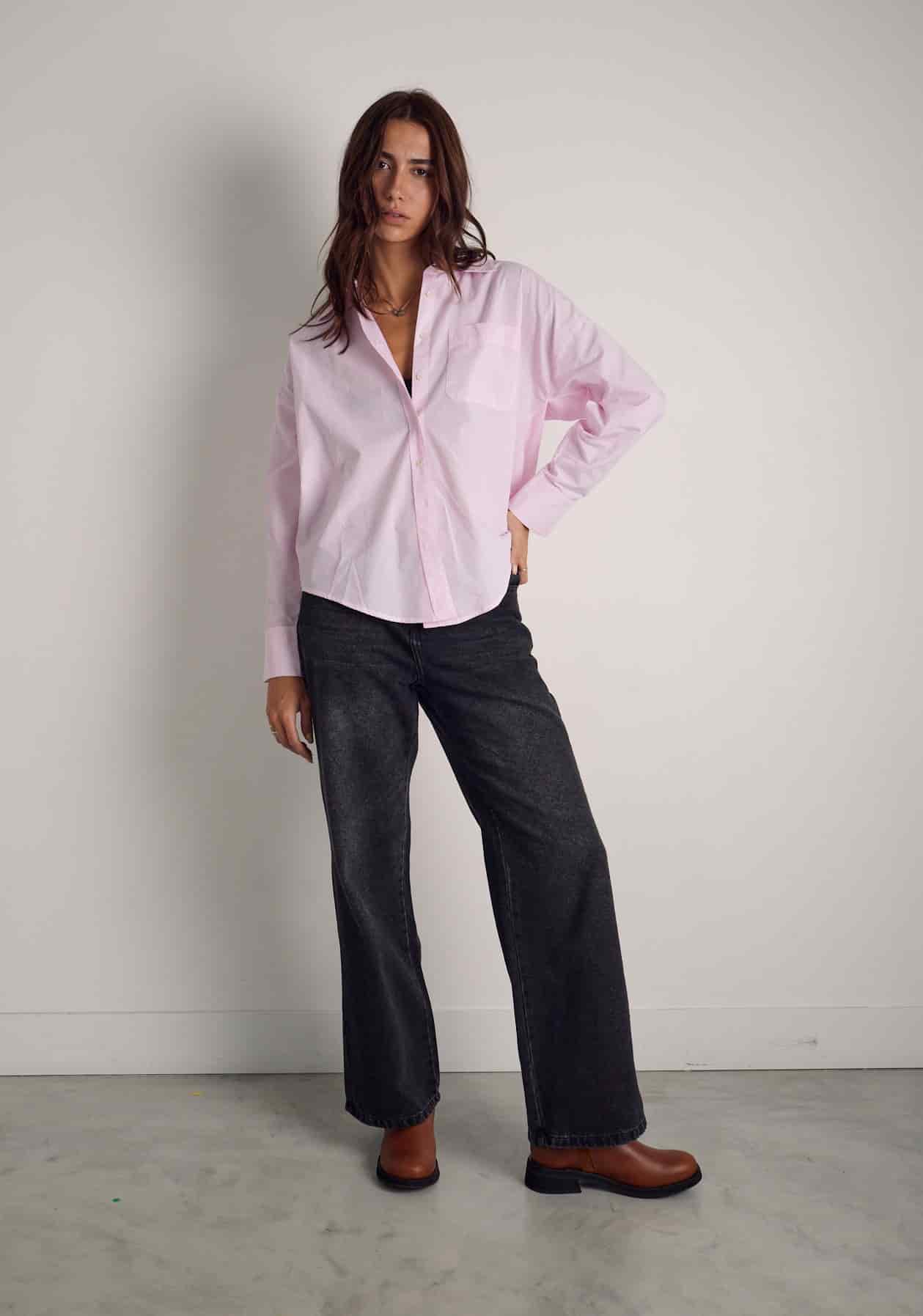 Camisa M Antonella Rayas Del Rosado - miniatura 2
