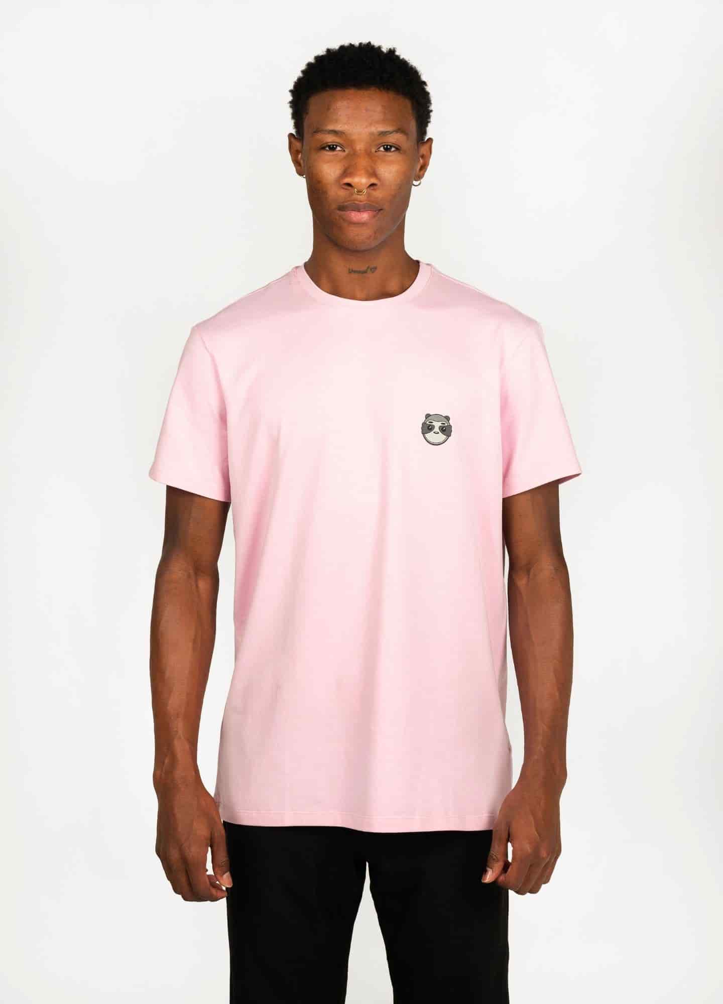 Basic Perezoso Camiseta Regular – Rosa - miniatura 1