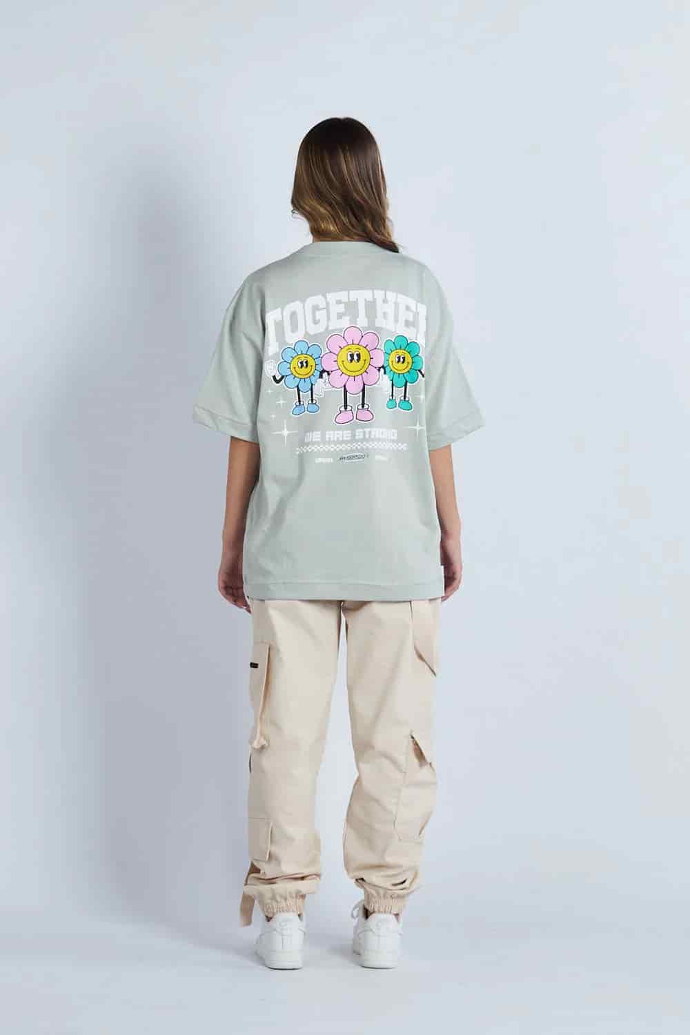 Camiseta oversize estampado Together Gris V | DROP 03 | - miniatura 3