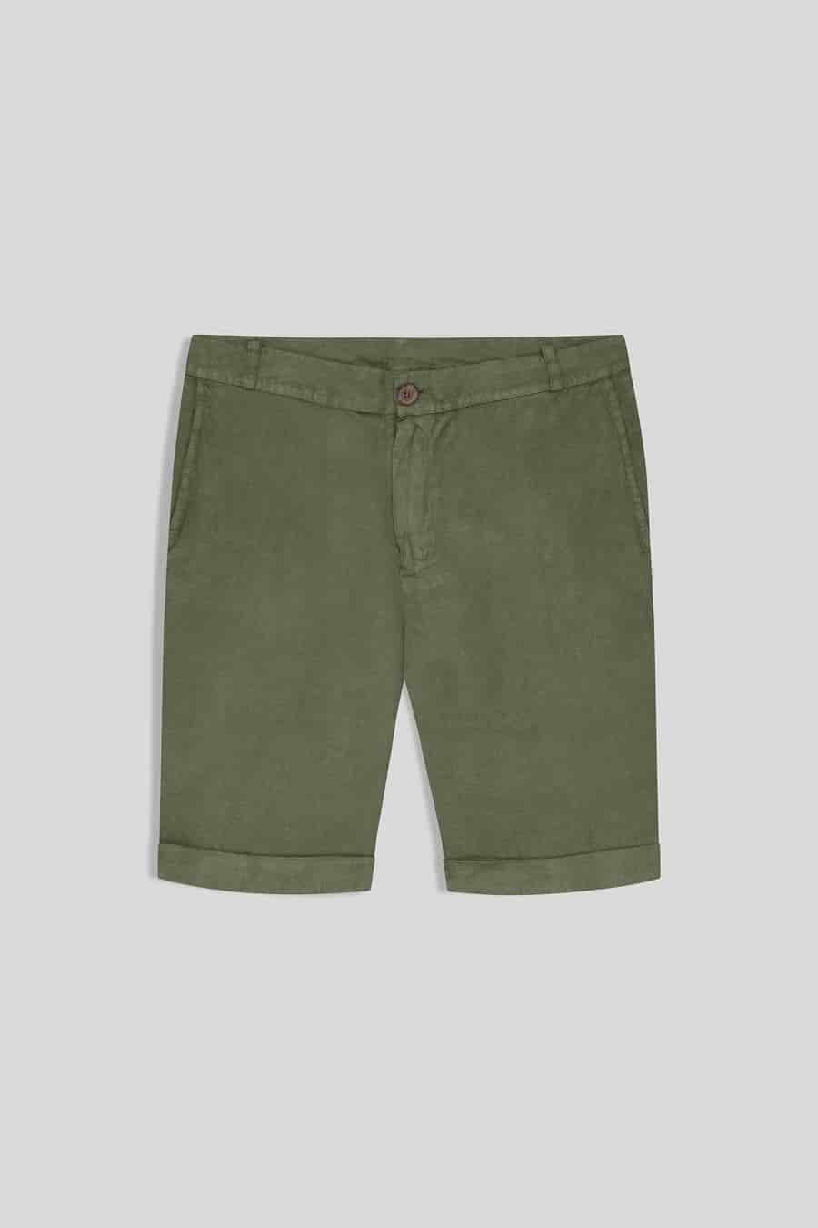 Men's linen bermuda green - miniatura 1