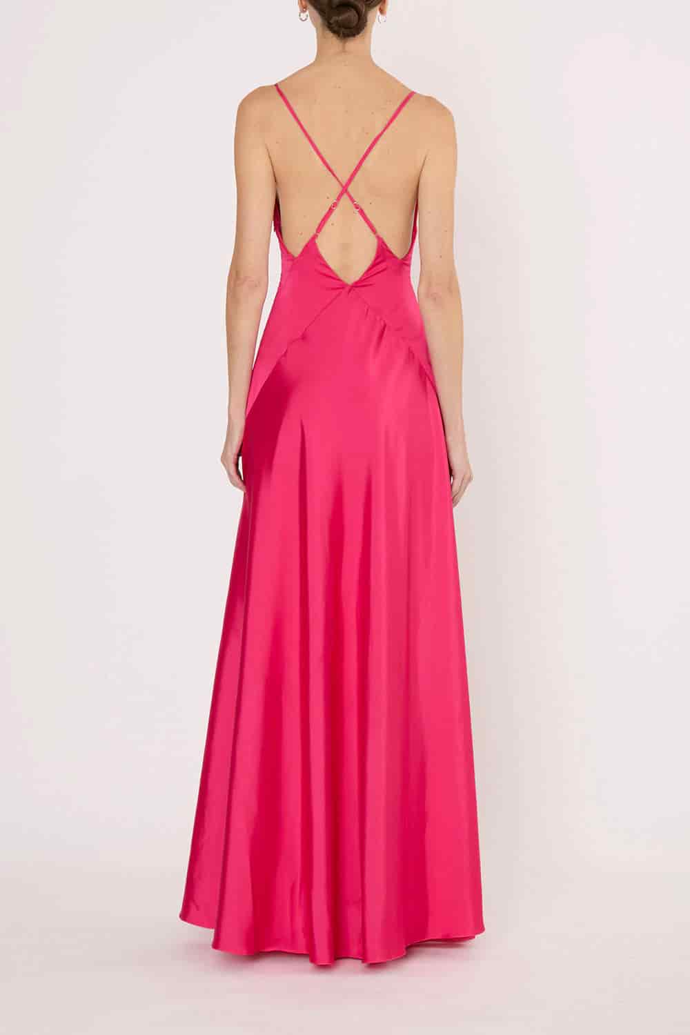FUCSHIA LEIA LONG DRESS - miniatura 2