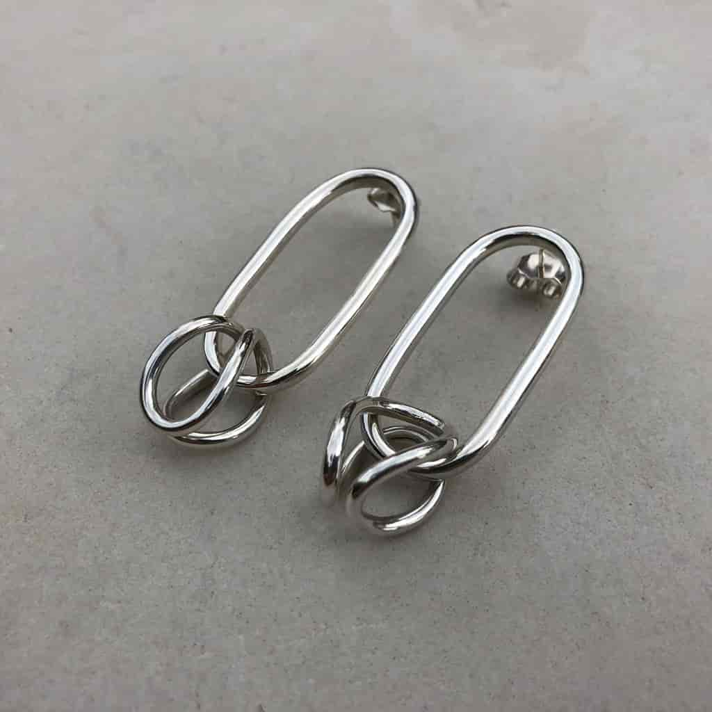 ARETES LINK PLATA - miniatura 2