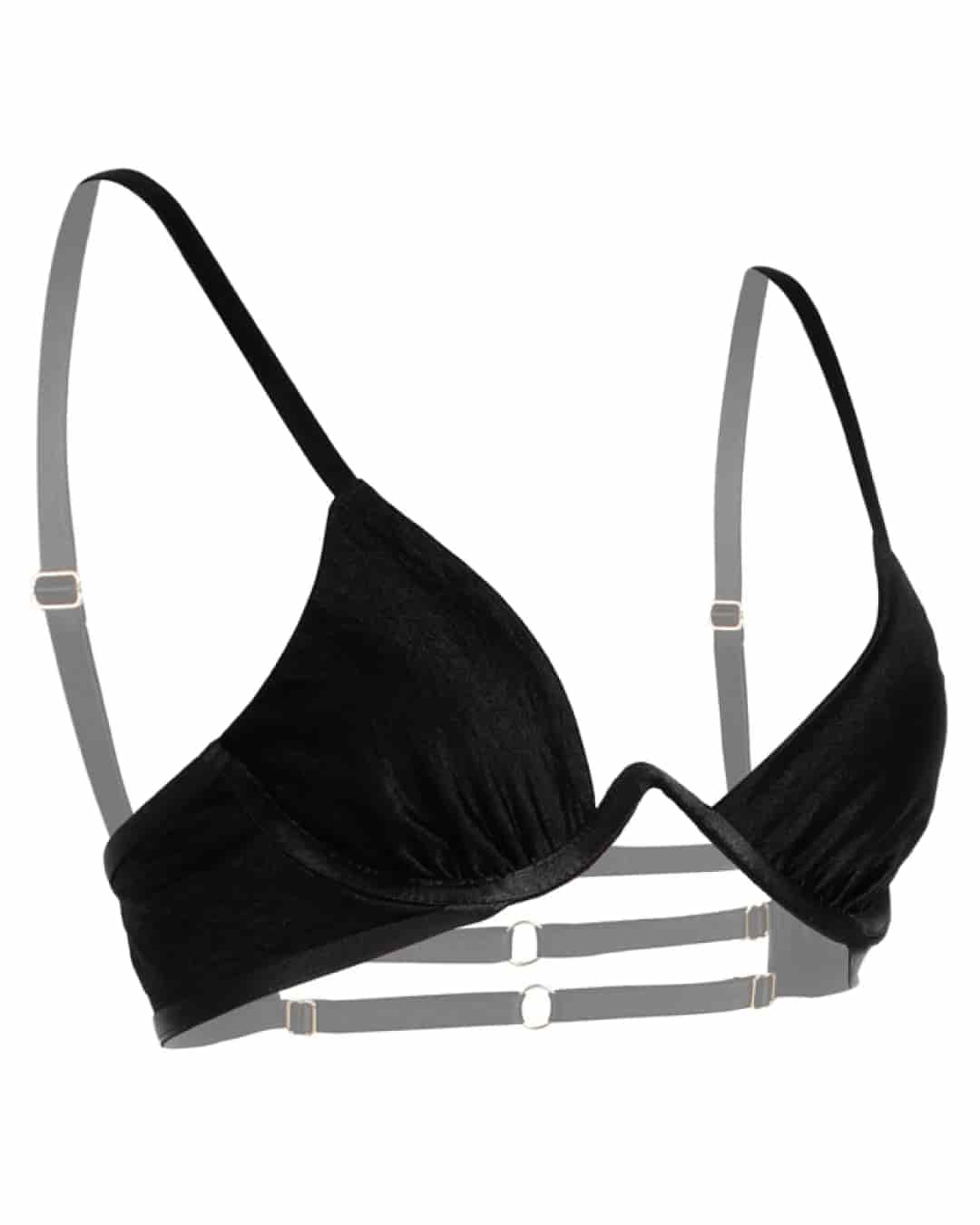 Brasier brillante - SO SEXY NEGRO Talla: XL - miniatura 4