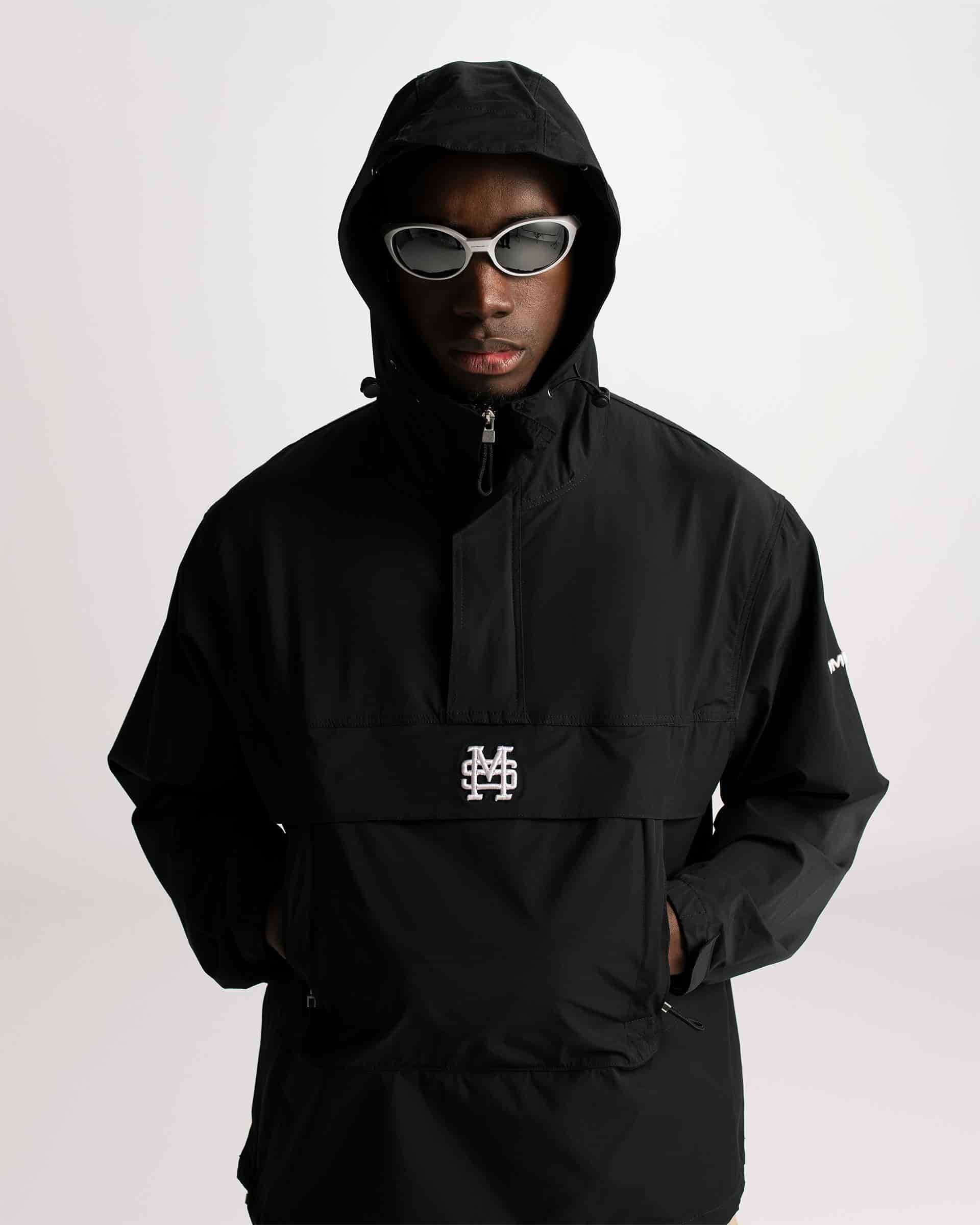 Monoic Windbreaker Jacket - Negro Oscuro - miniatura 7