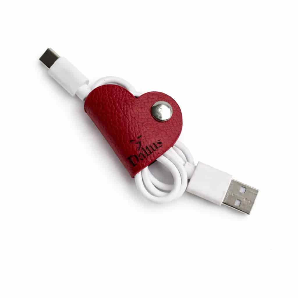 Organizador de Cables Naranja en Cuero – Oh My Love - miniatura 4