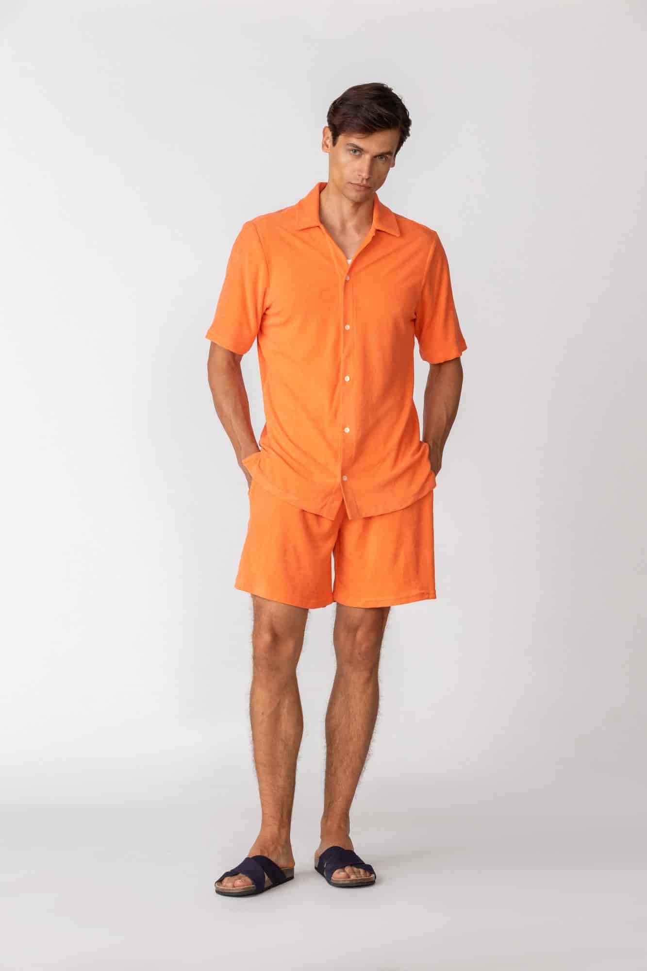 Men's hemp shorts orange - miniatura 1