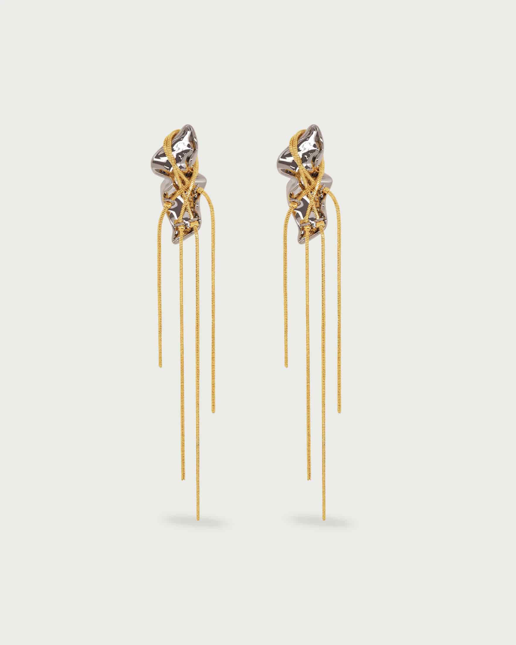 Aretes Irregulares Cadenas - miniatura 3