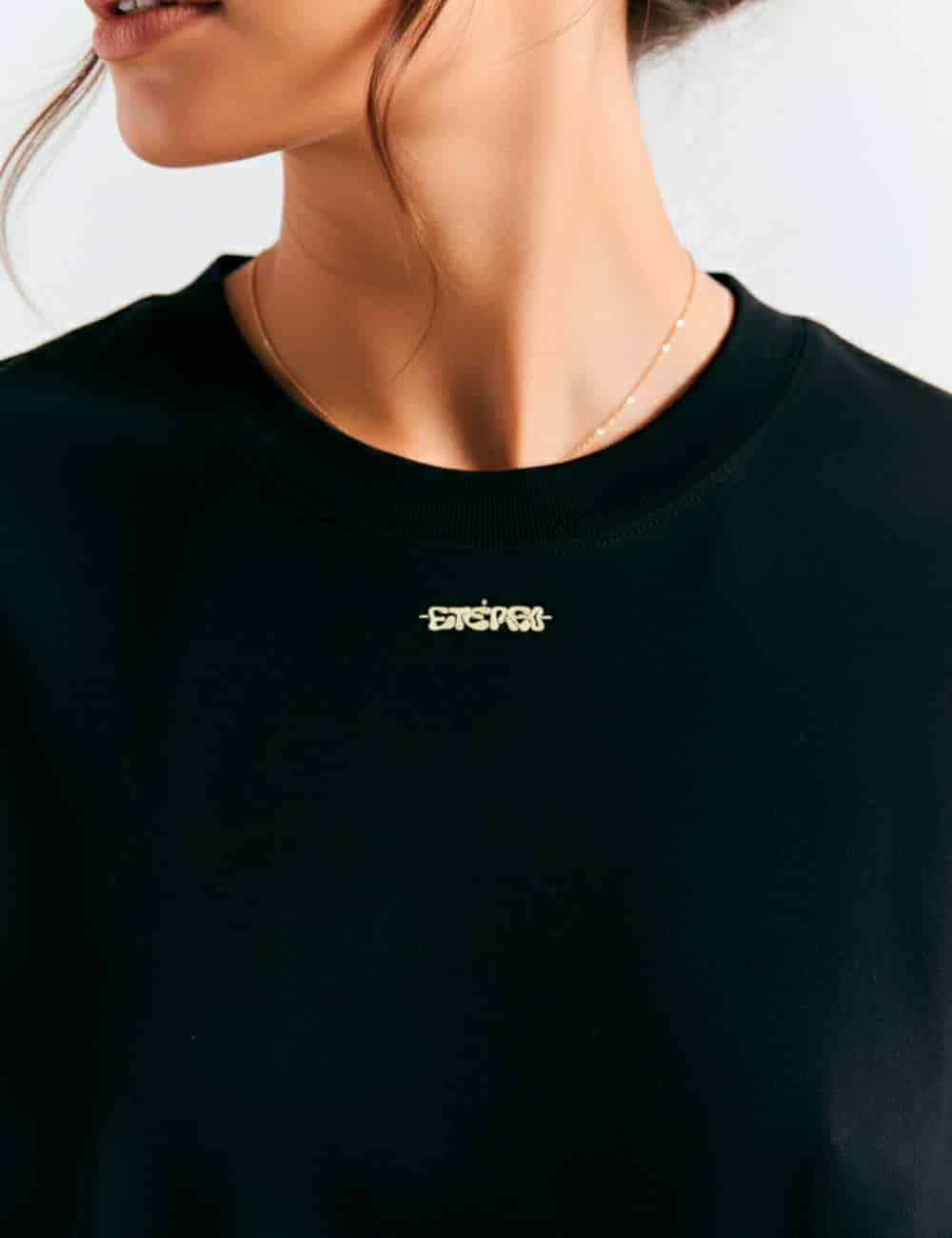 Camiseta Manga casco Puro Negro Mujer - miniatura 5