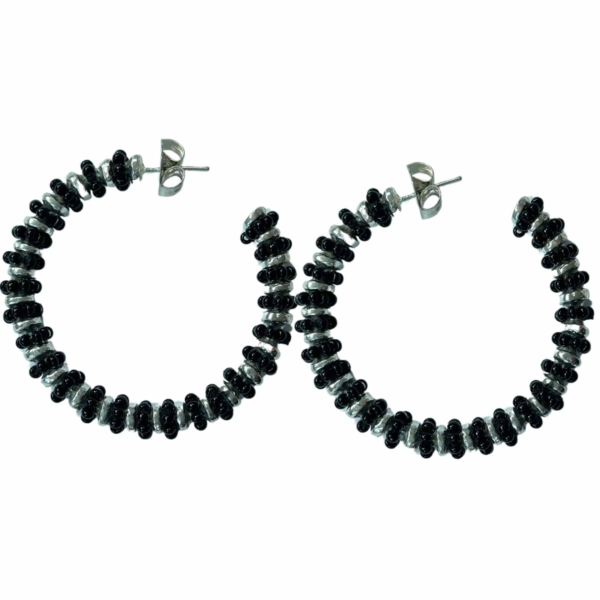 Formation Beaded Maxi Hoops - miniatura 1