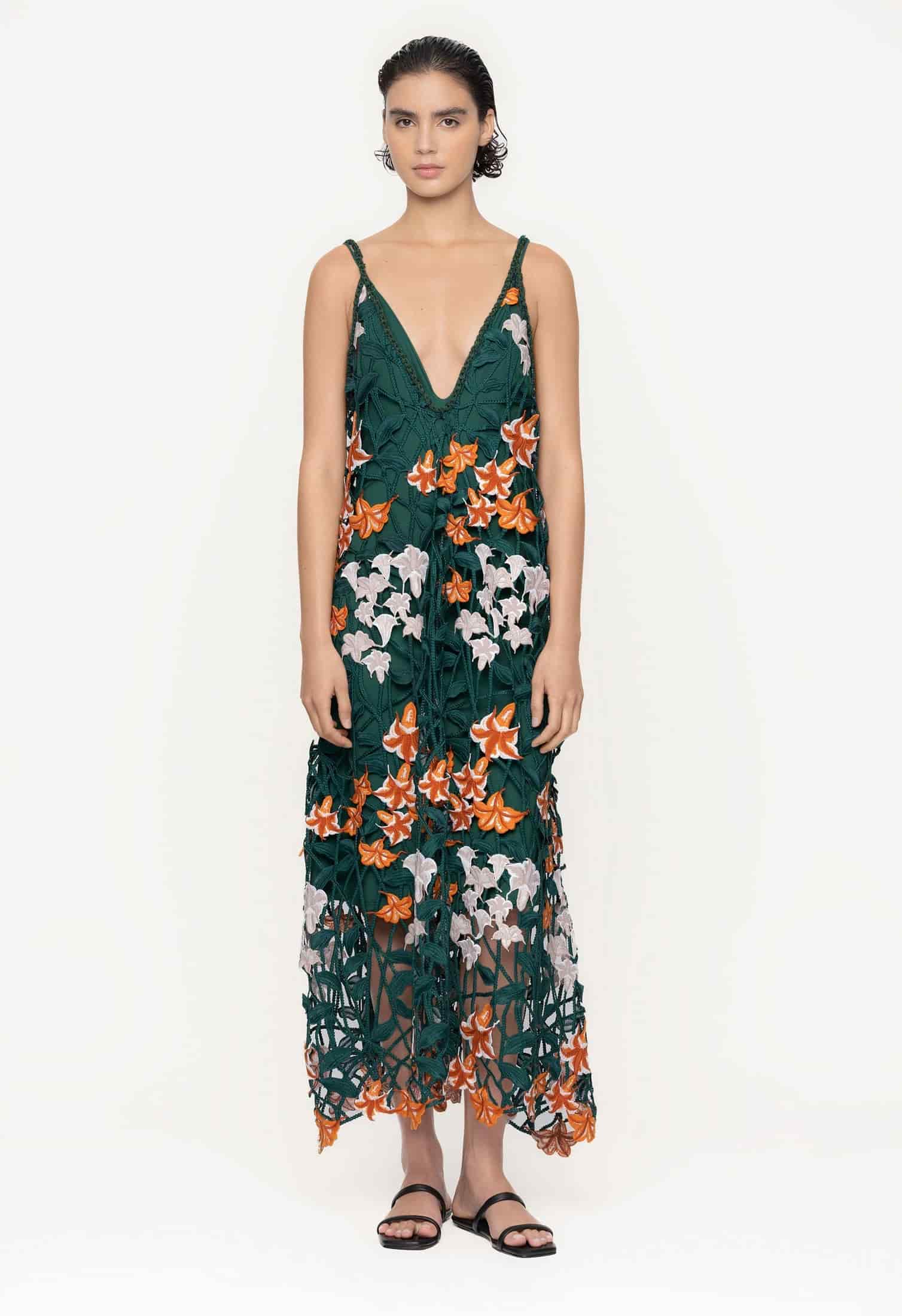 Hierbaluisa Sabanero Nocturno Crochet Maxi Dress - miniatura 1