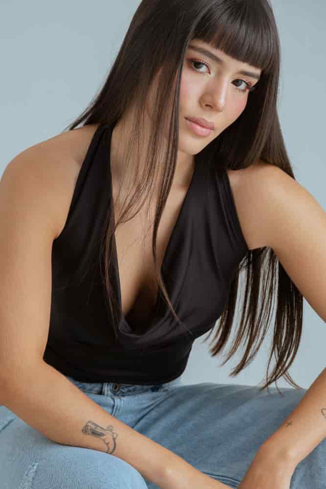 Top Drapeado Halter - miniatura 2