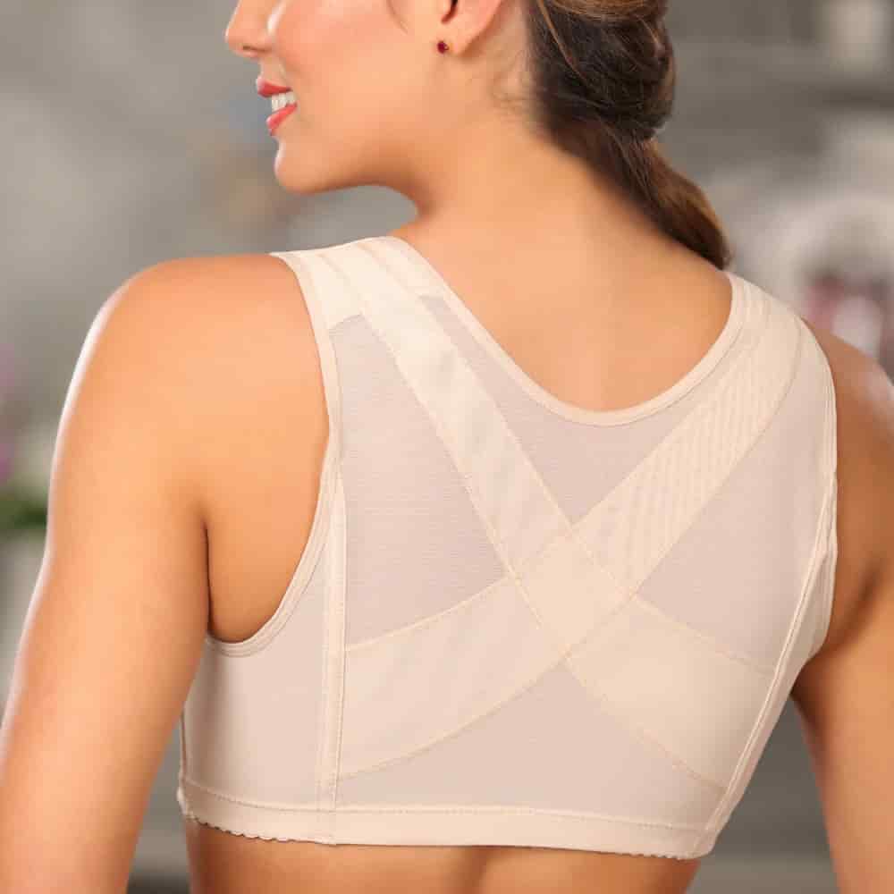Brasier Corrector de Postura para Mujer en Powernet y Encaje con Tirantes Reforzados - miniatura 3