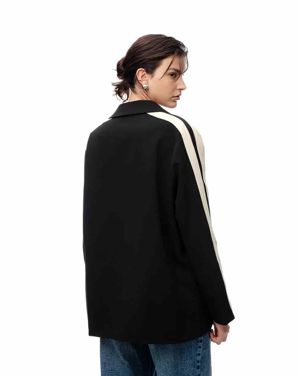 Blazer oversize negro mujer - miniatura 2