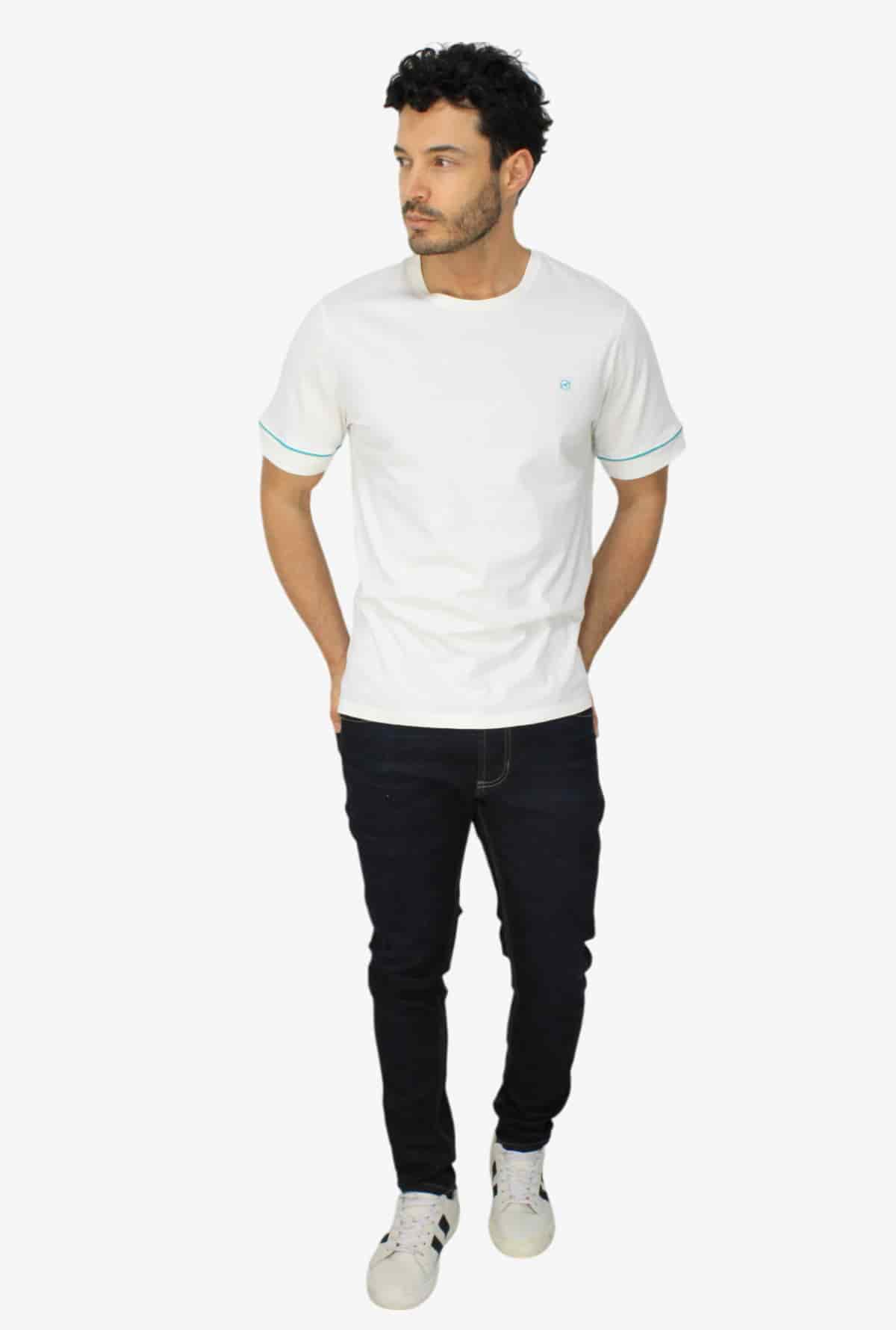 Camiseta Marfil Para Hombre DMTSOUT02 - miniatura 2