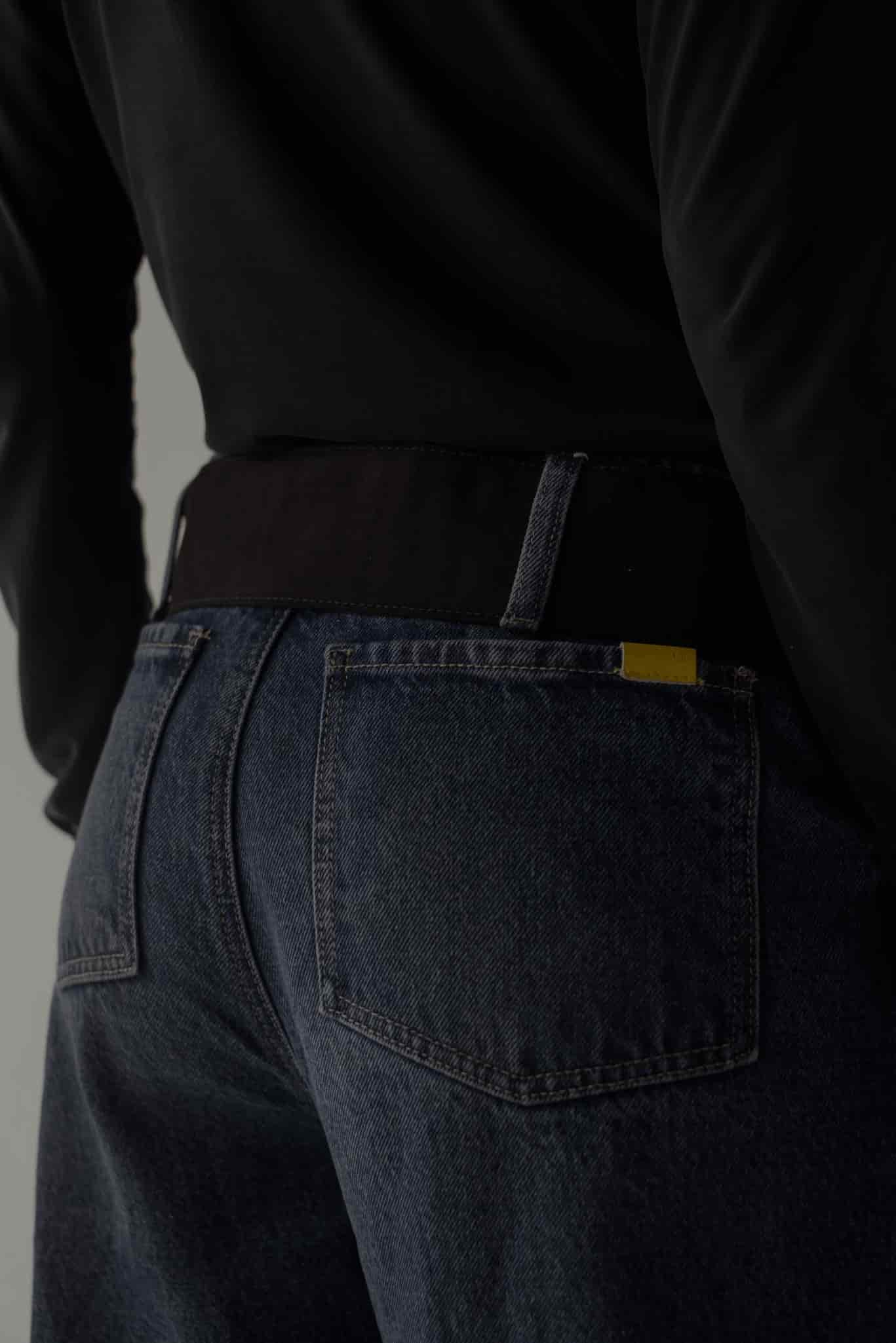 SUEDE BIG BELT - BLACK - miniatura 7