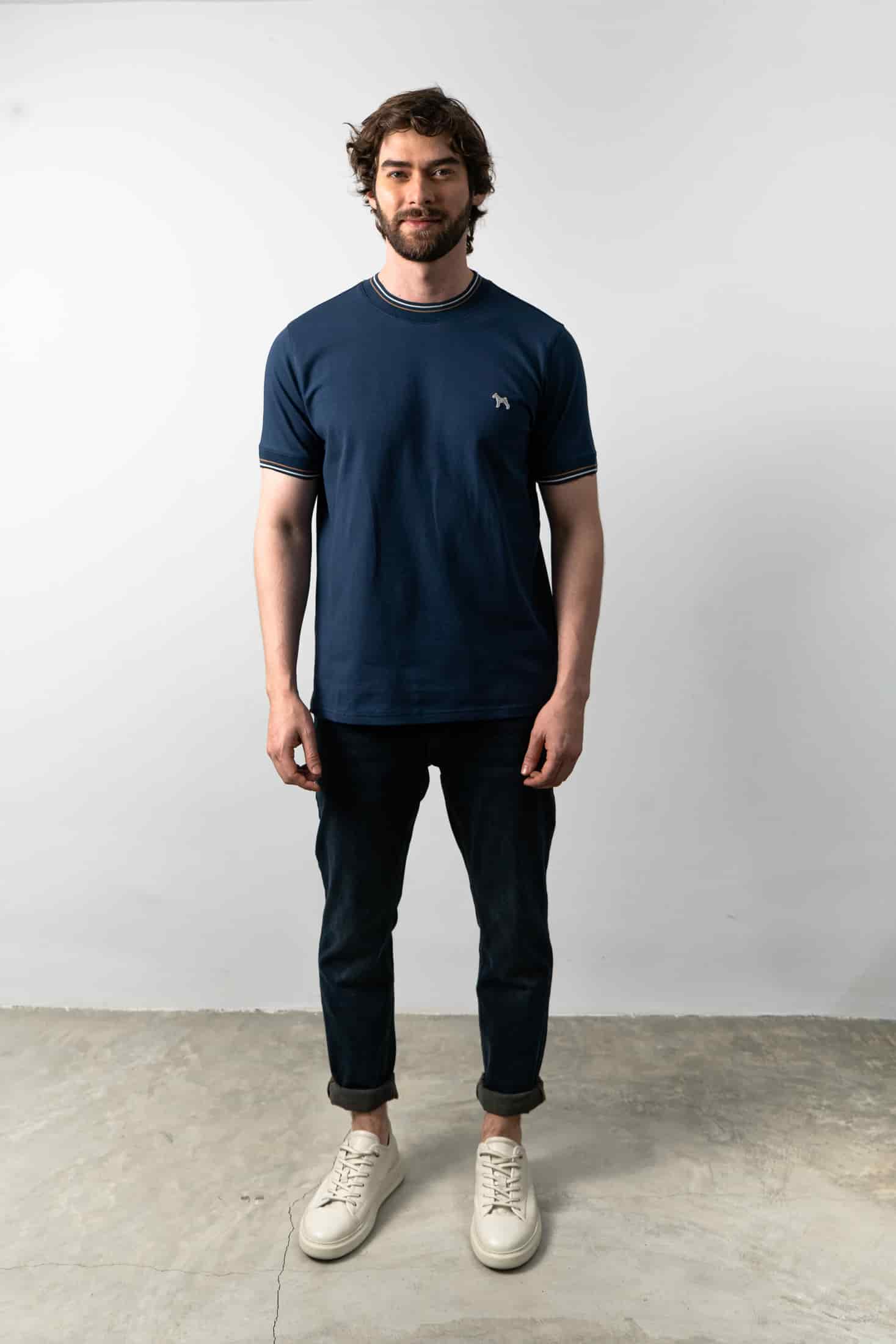 Camiseta Fashion Gris Azuloso/Barbaki - miniatura 1