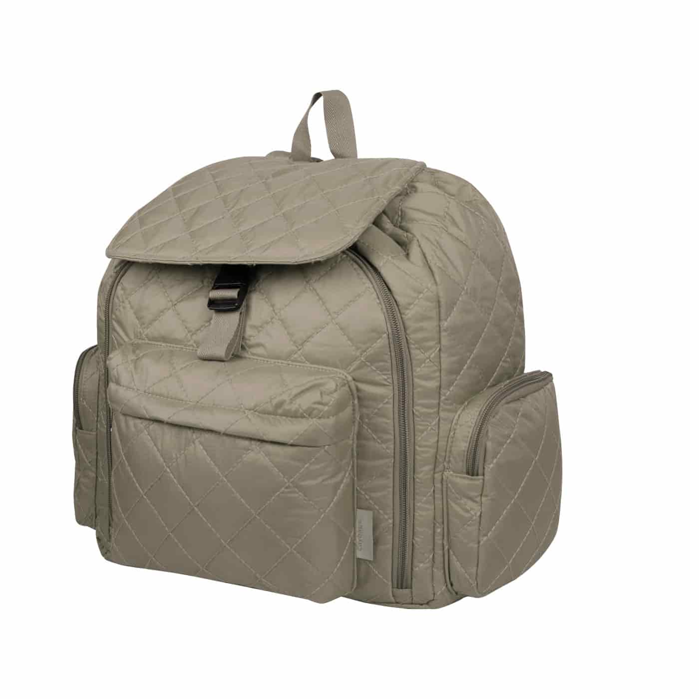 Morral Mochilero Pequeno Puffer Beige - miniatura 1