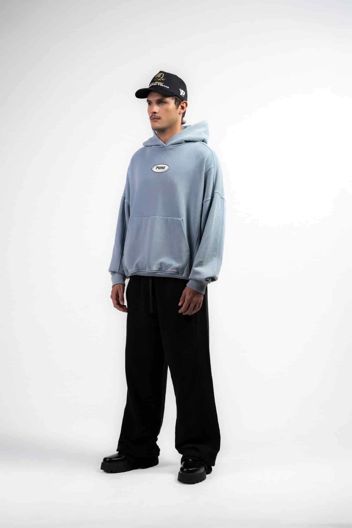 Overdrive Washed Blue Hoodie - miniatura 4