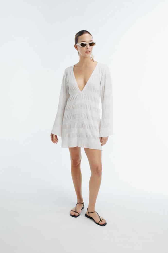 ELARA MINI DRESS WHITE - miniatura 1