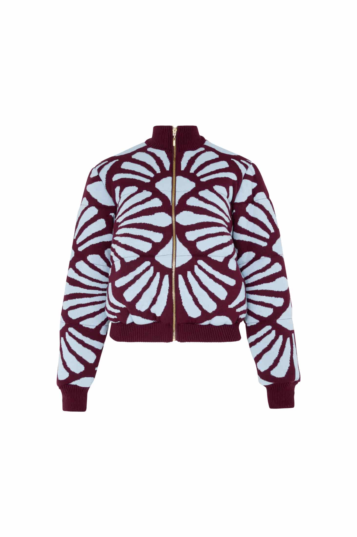 Bomber Jacket Venus Vinotinto-Celeste - miniatura 7