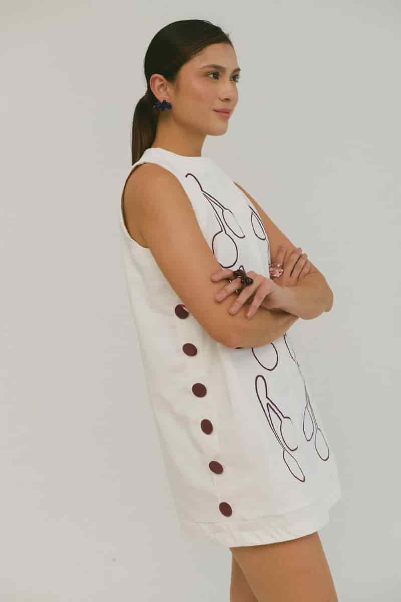Vestido Anfitriona Cherries Crudo - miniatura 2