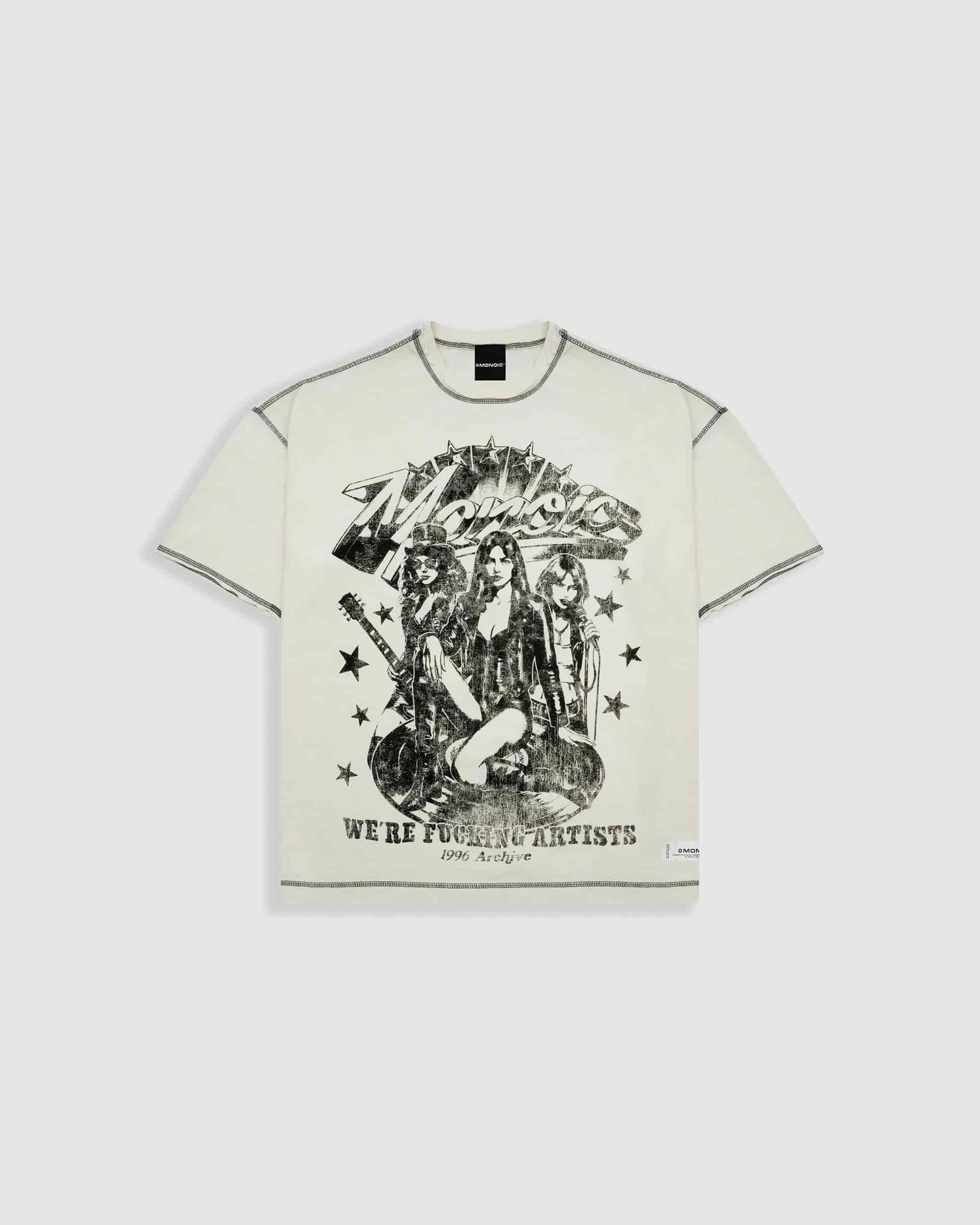 Camiseta Boxy Fit We're Fucking Artists – Off White - miniatura 1
