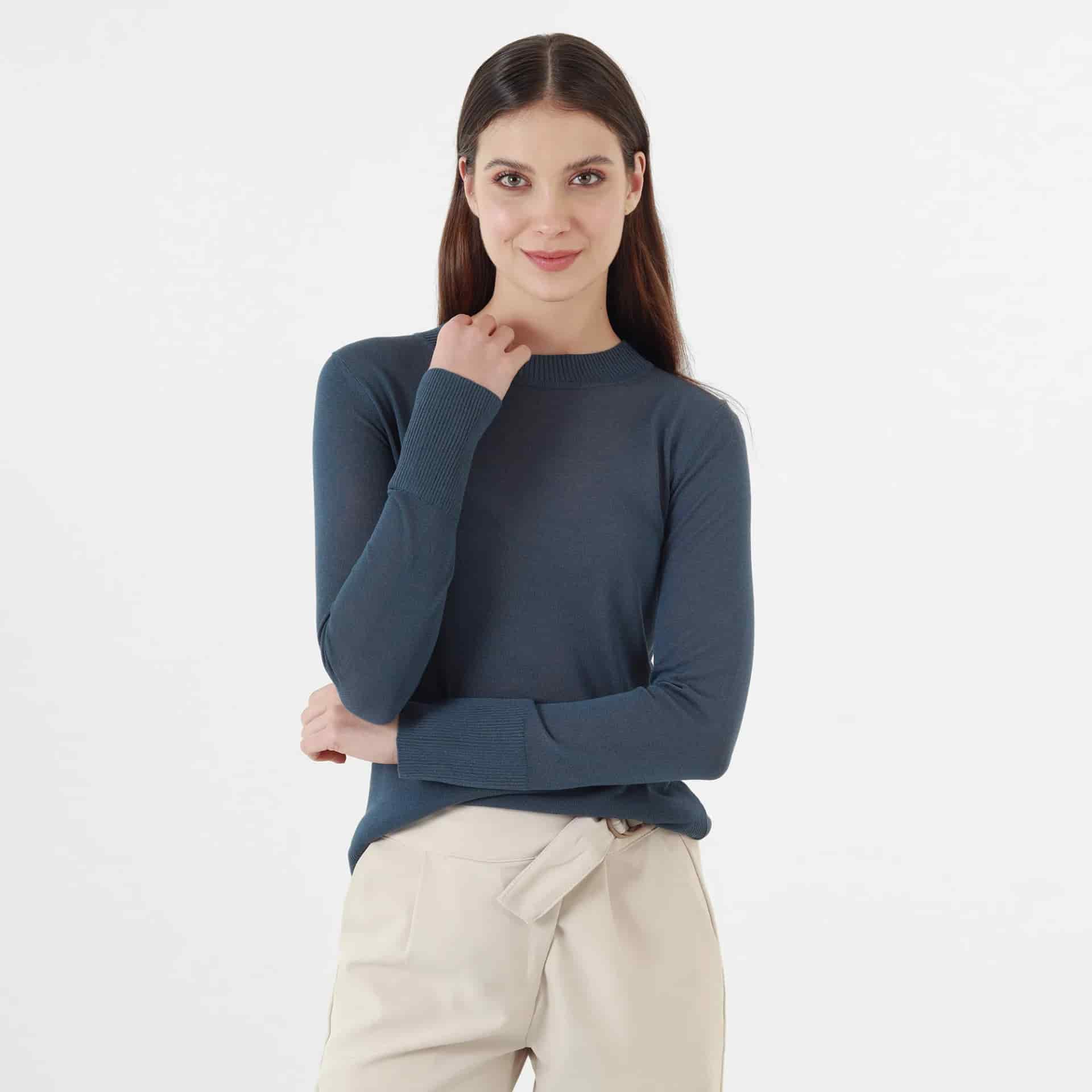 Sweater Cuello Alto Manga Larga - miniatura 14