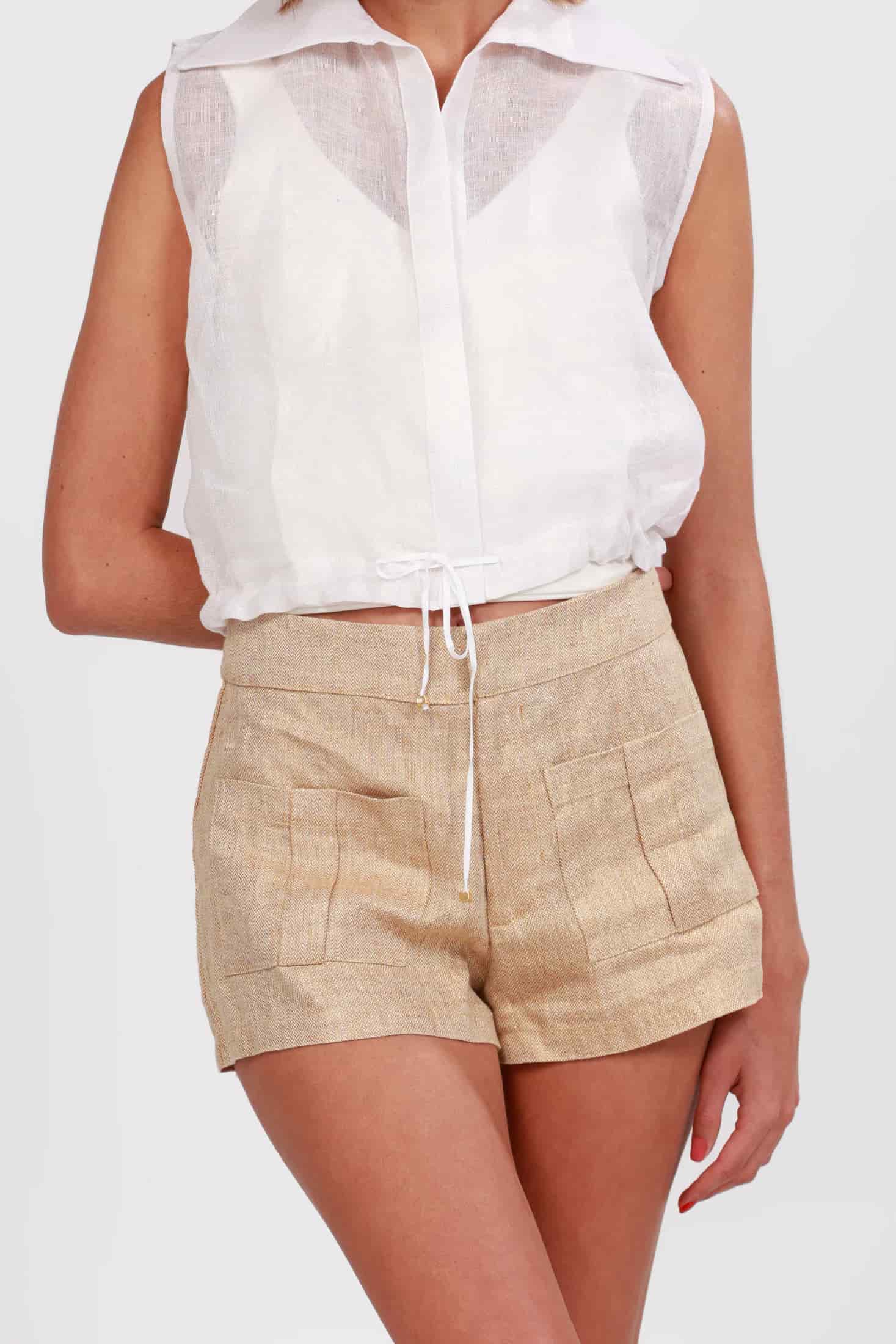 SHORTS AQUA BRILLANTE - miniatura 3