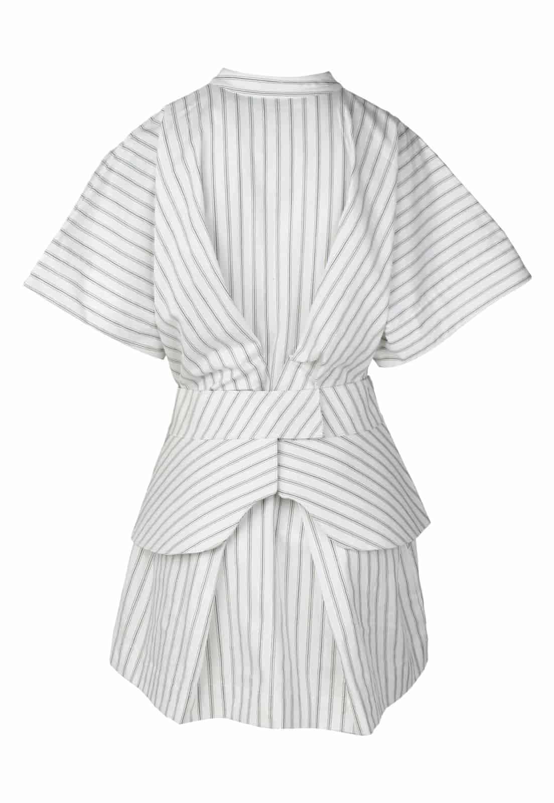 STRIPED SHIRT MINI DRESS - miniatura 3