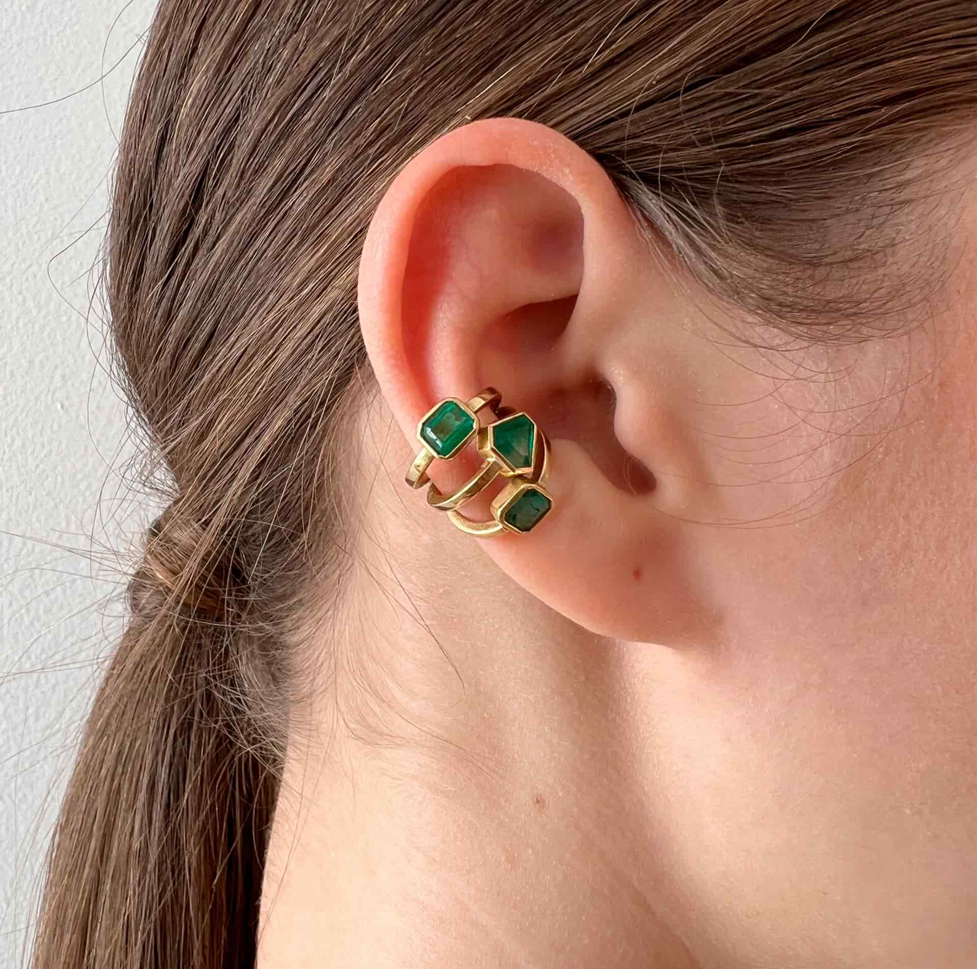 3 Stone Ear Cuff - miniatura 2