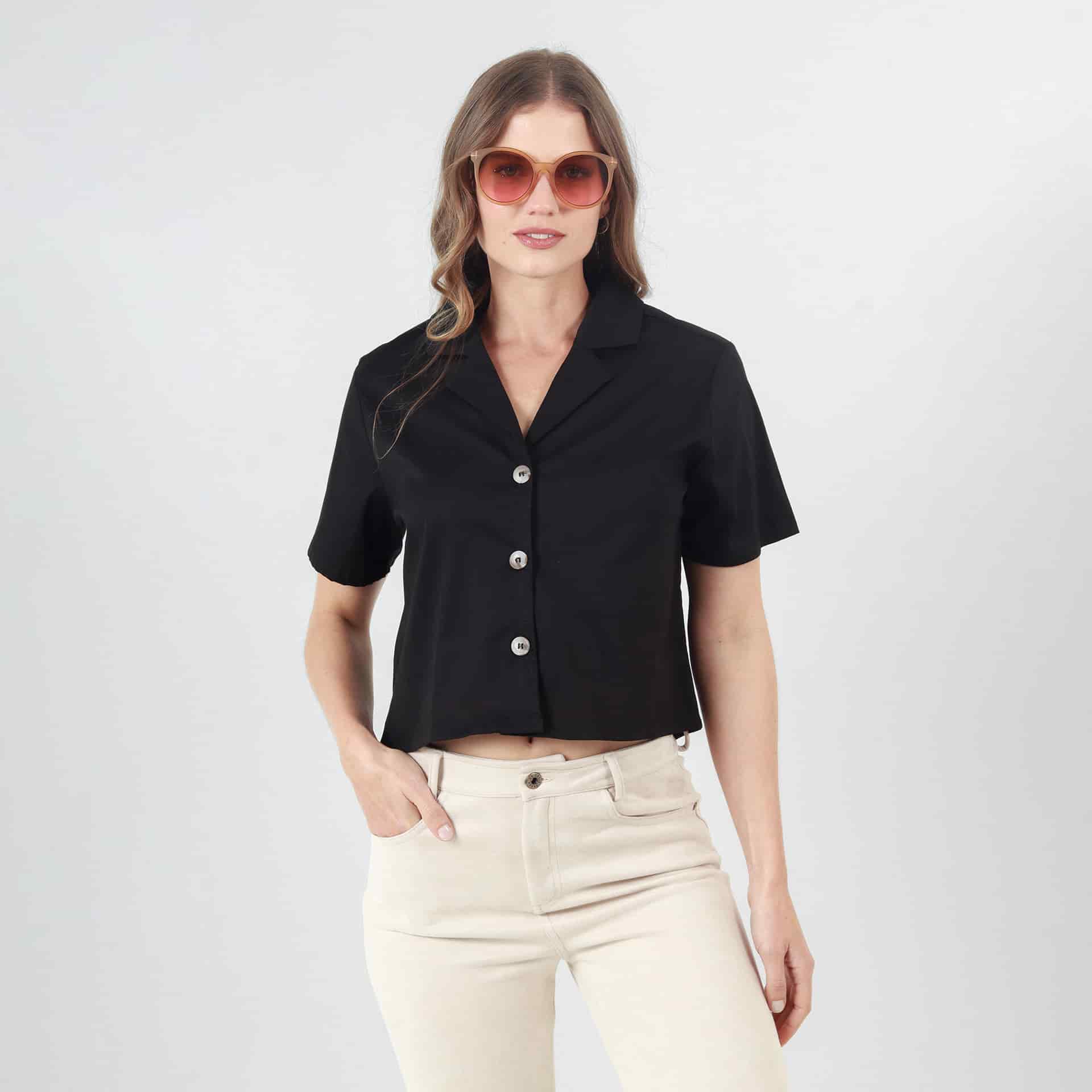 Blusa Cuello Sport Manga Corta - miniatura 6