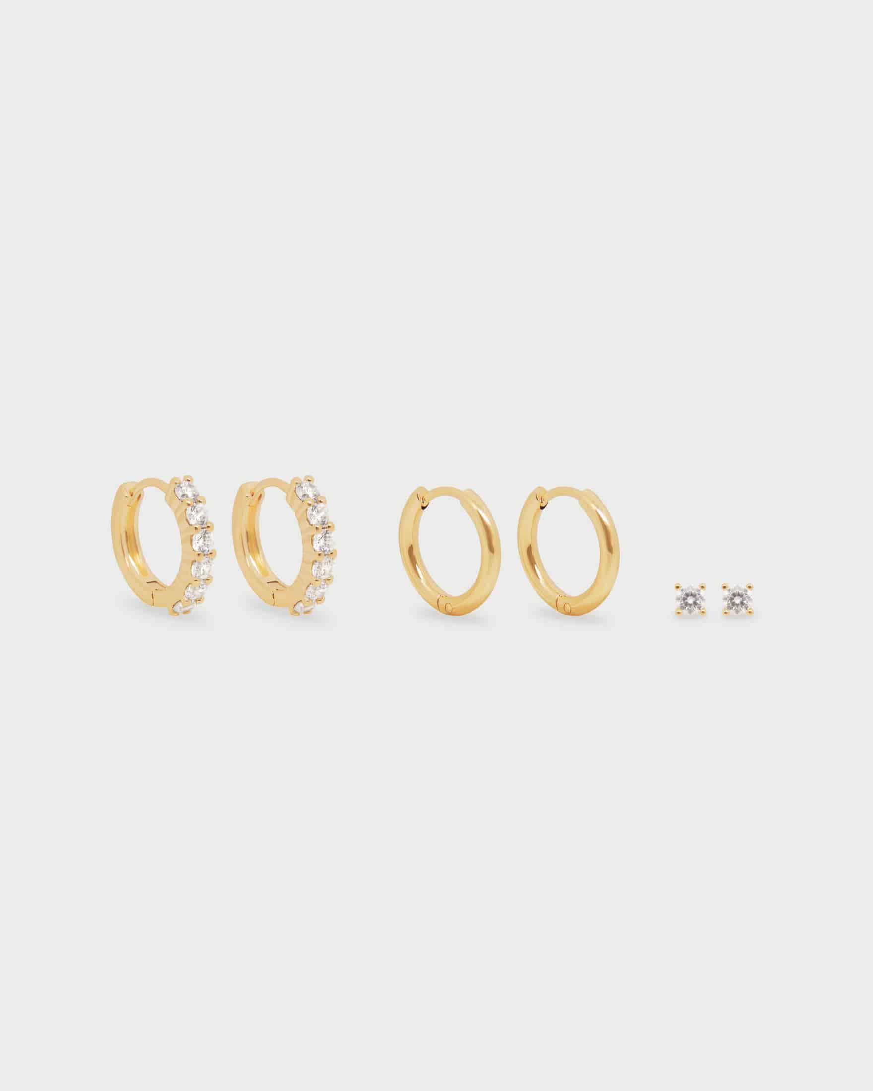 Set X3 Aretes Clásico Brillante - miniatura 1