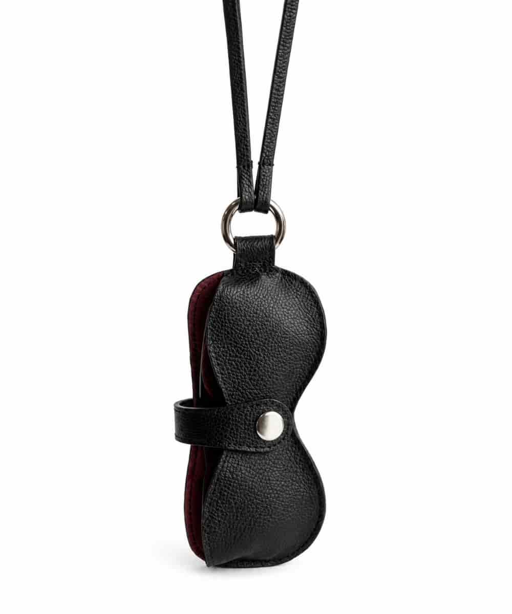 Portagafas tipo collar en cuero Negro Eclipse - miniatura 2