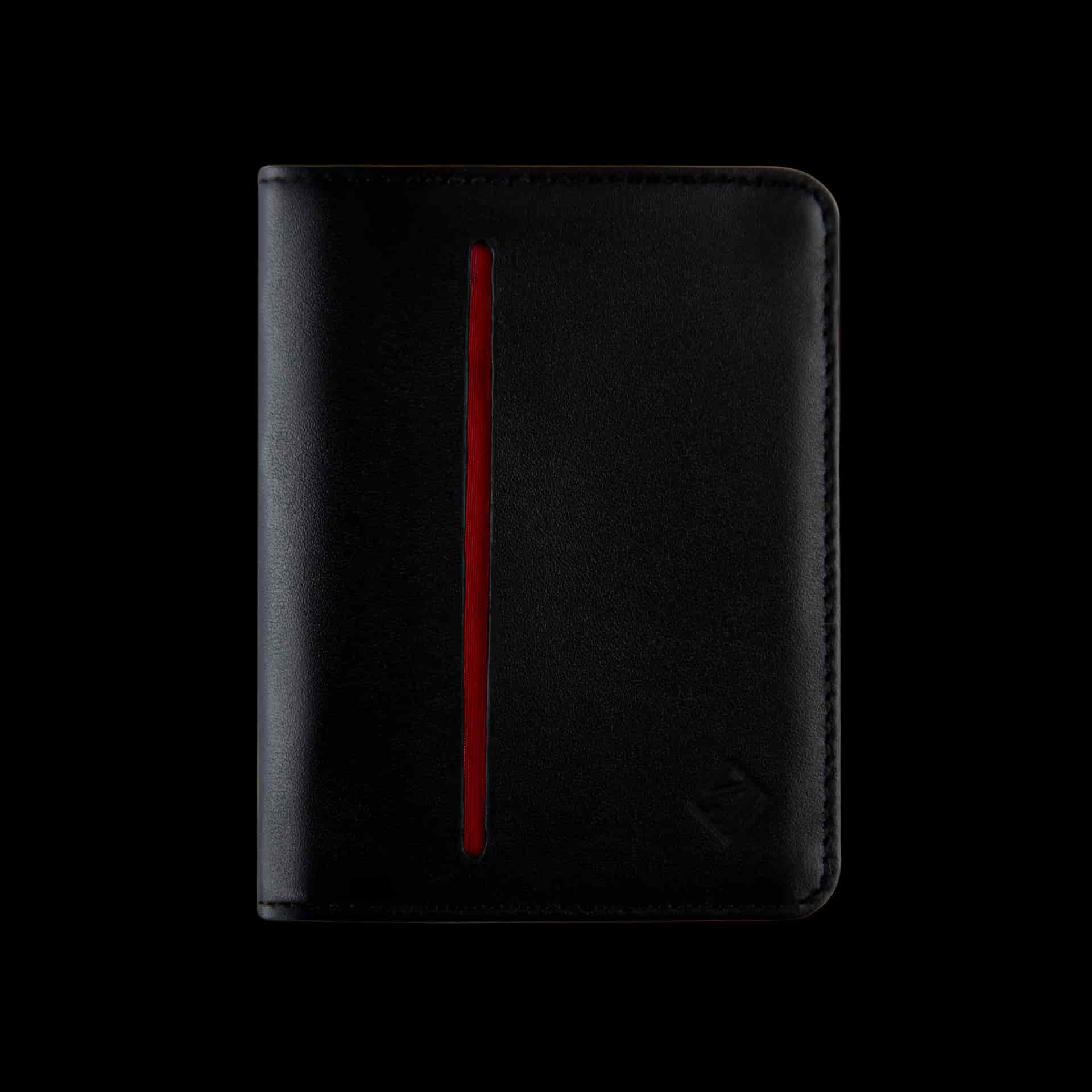 Billetera Compact con Clip (Negra-Roja) — Con Grabado de Iniciales - miniatura 1