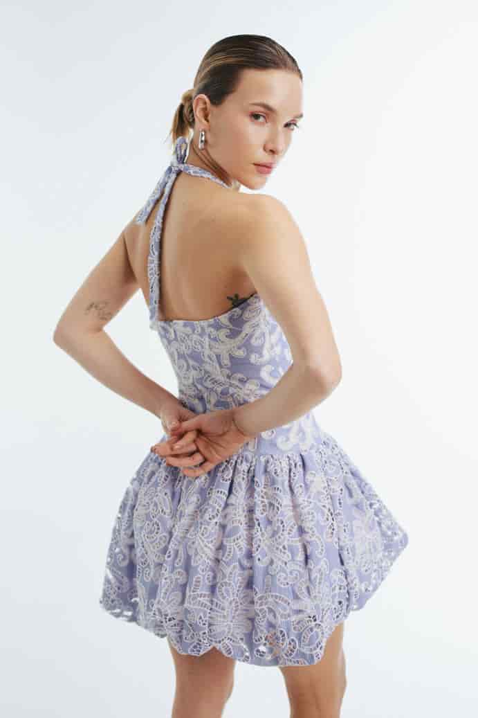 VICTORIA MINI DRESS BLUE - miniatura 2