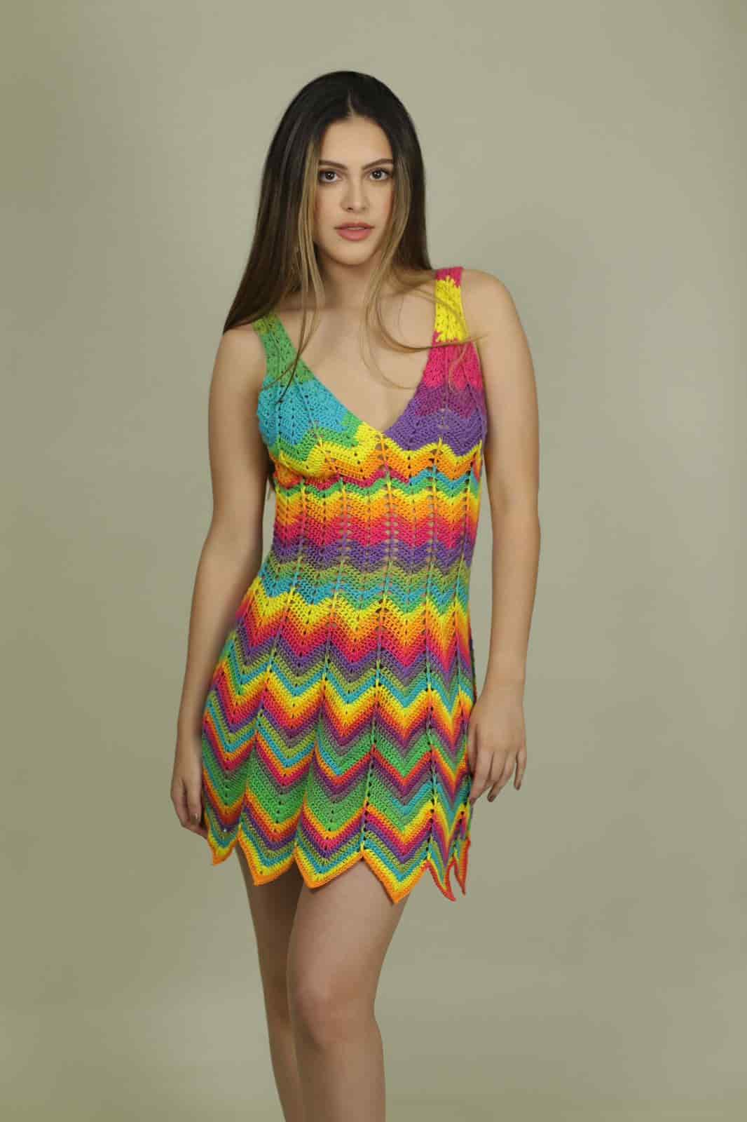 Crocheted Dress - Rainbow - miniatura 2
