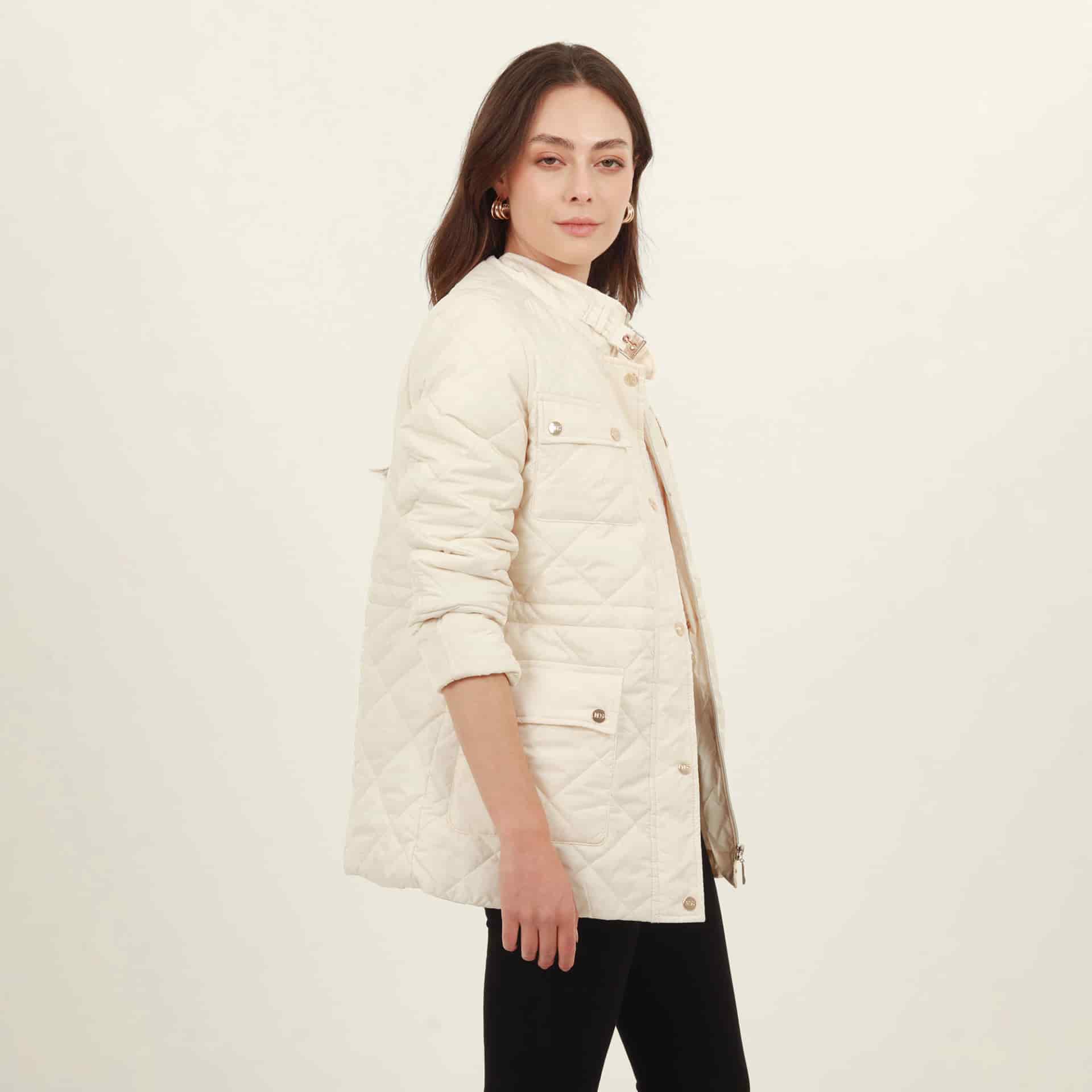 Chaqueta larga acolchada con ajuste en cintura - miniatura 15