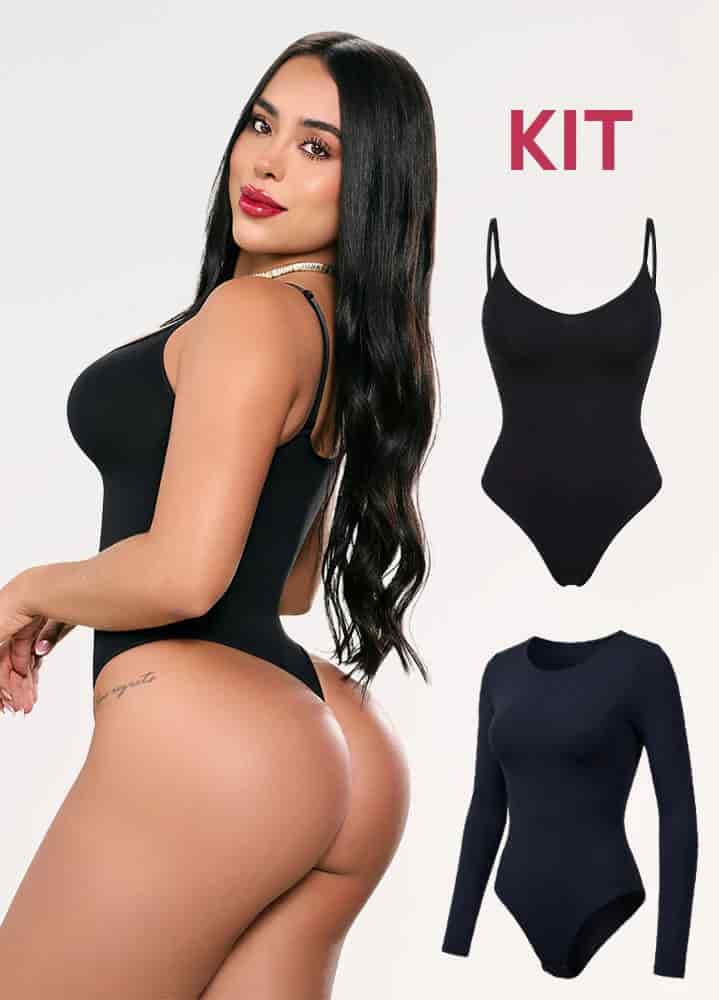 Kit 2 Bodys: Tanga Seamless y Manga Larga | Salome 5601 + 5008 | Ant 7001 + 03L5 - miniatura 4