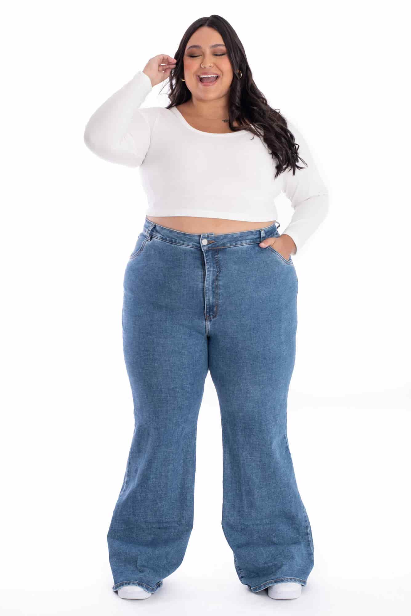 Jean Flare Azul Medio 387 - miniatura 8