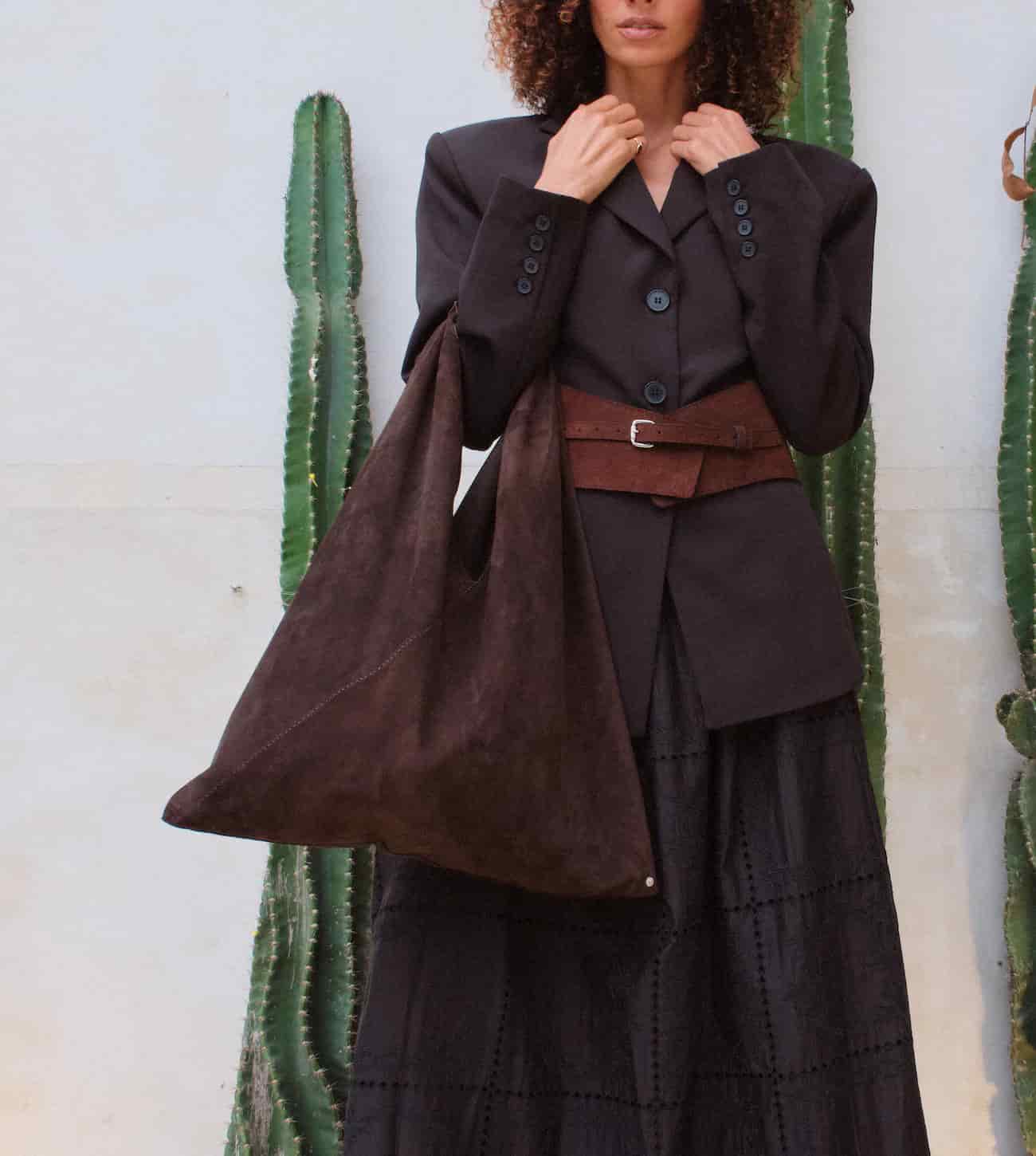 "THE MEMORY" SUEDE TOTE - miniatura 2