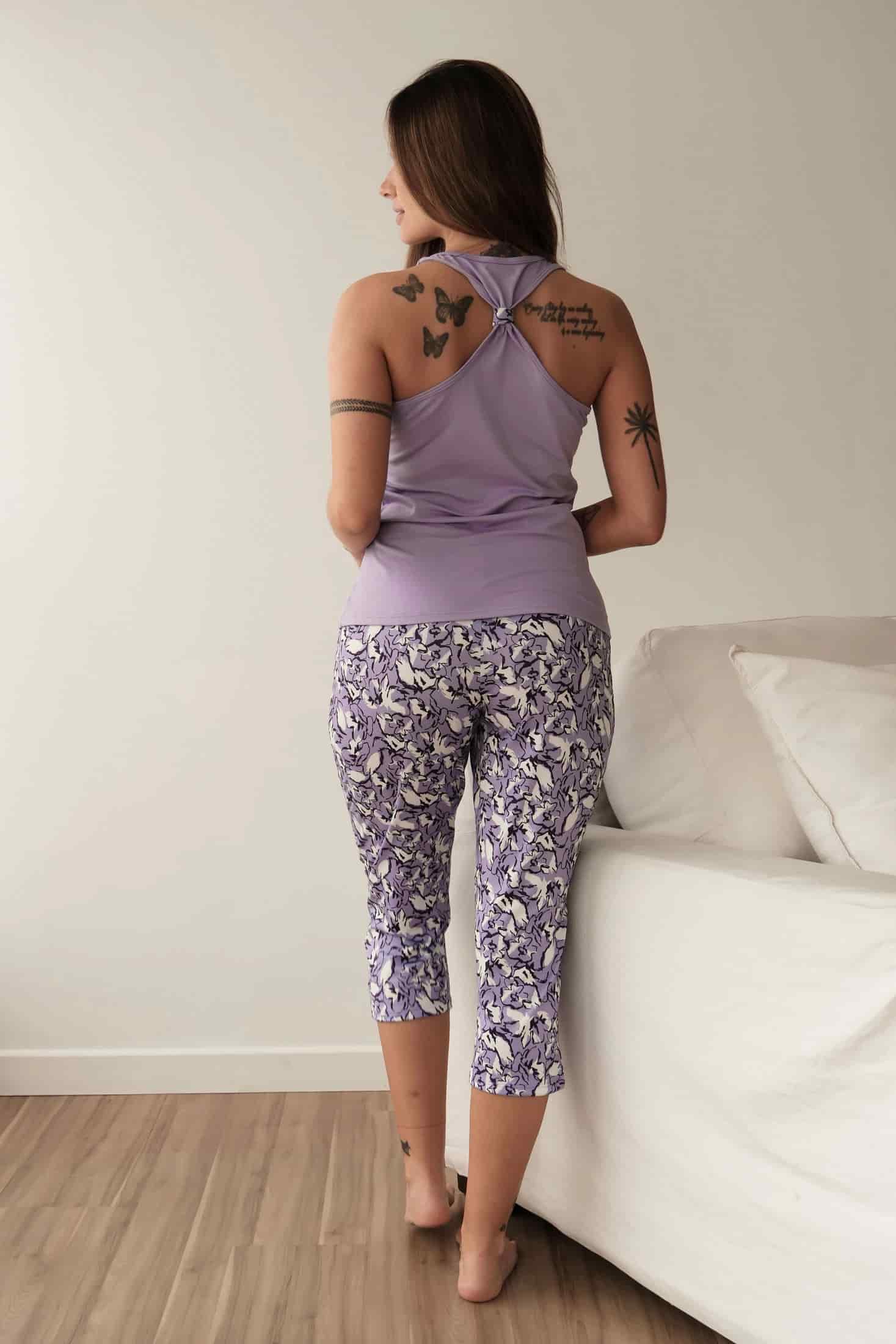 Pijama Pantalon Largo Lila - miniatura 2