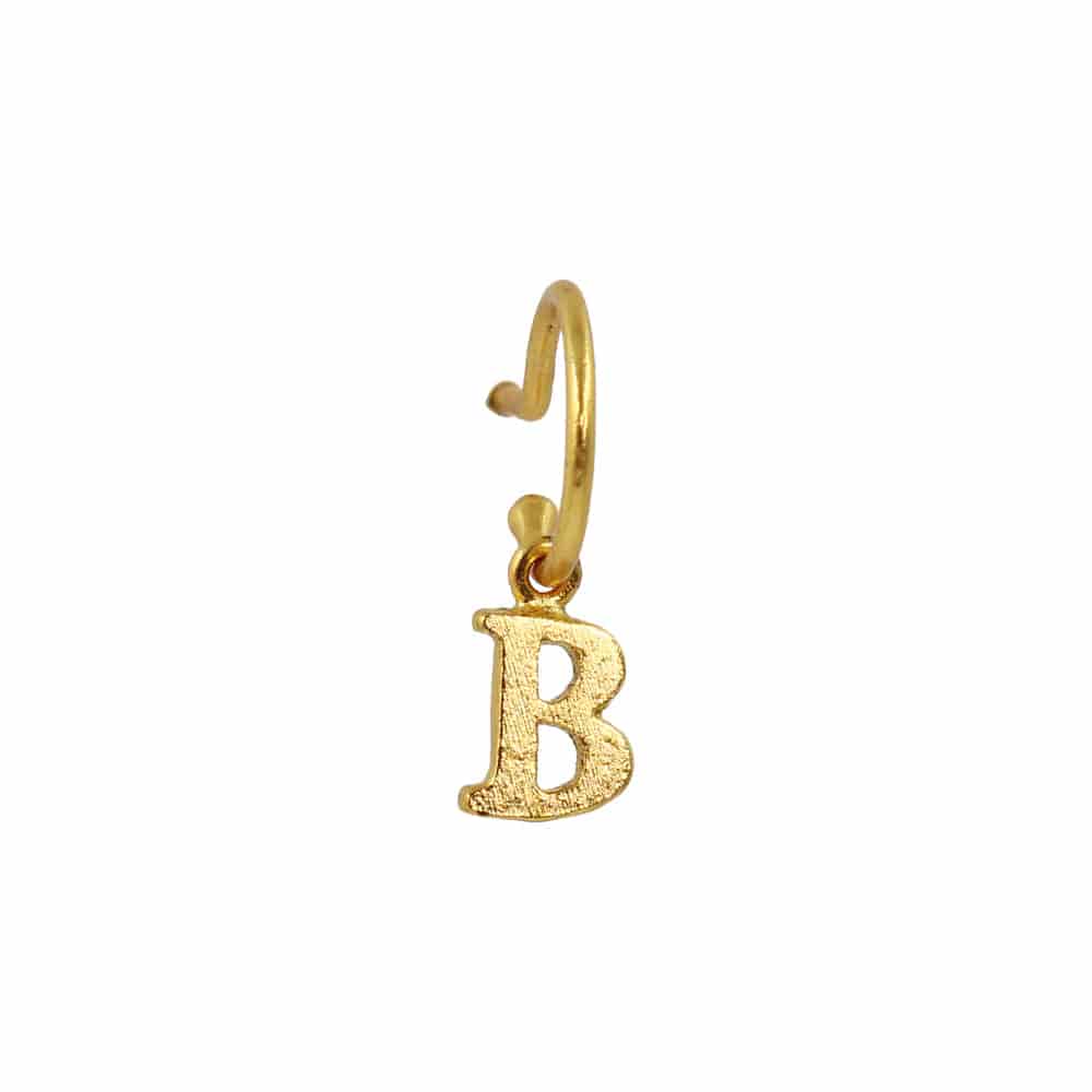 PreOrder Baby Hoops 9mm Letra Gold - miniatura 6