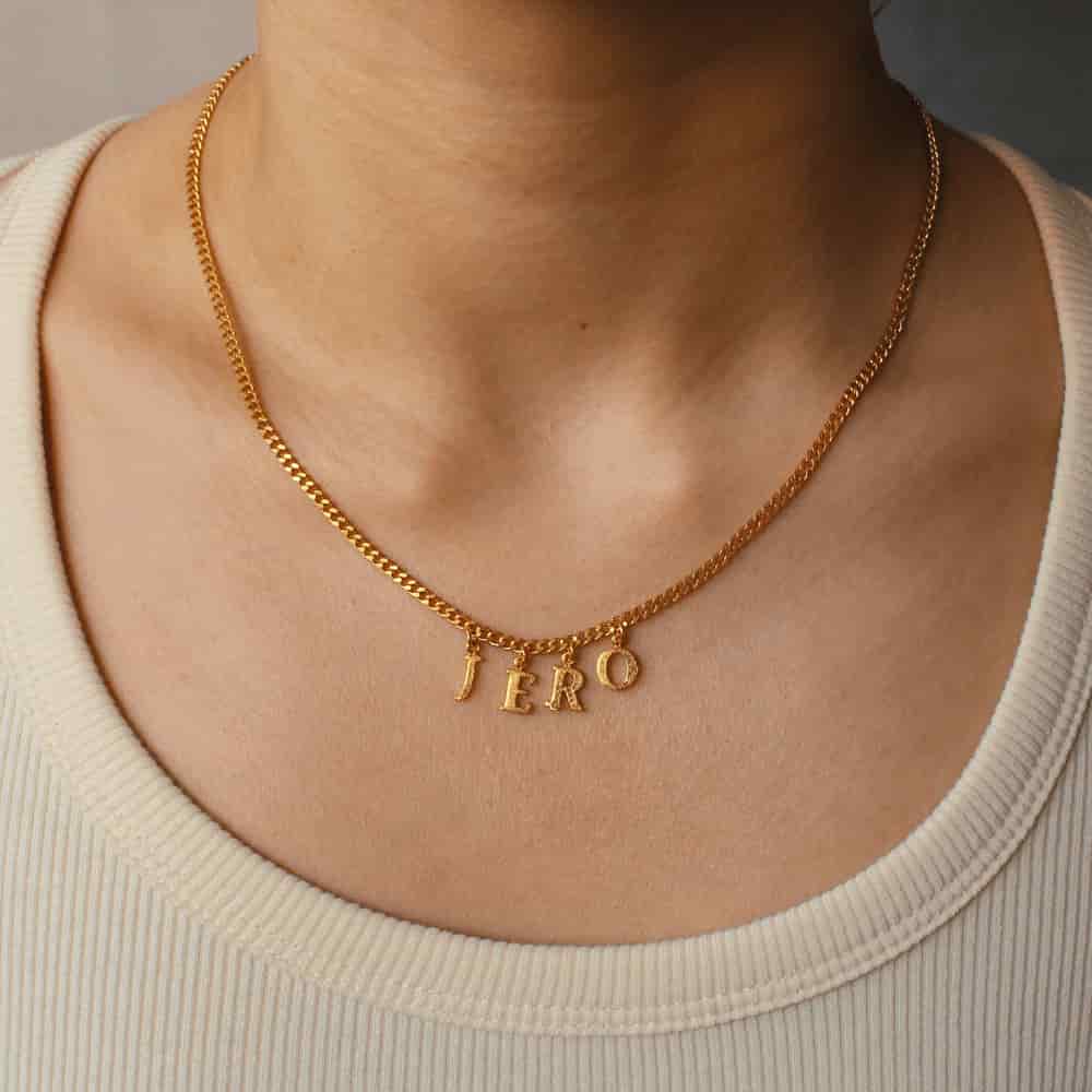 PreOrder Cadena 4 Letras Gold - miniatura 2