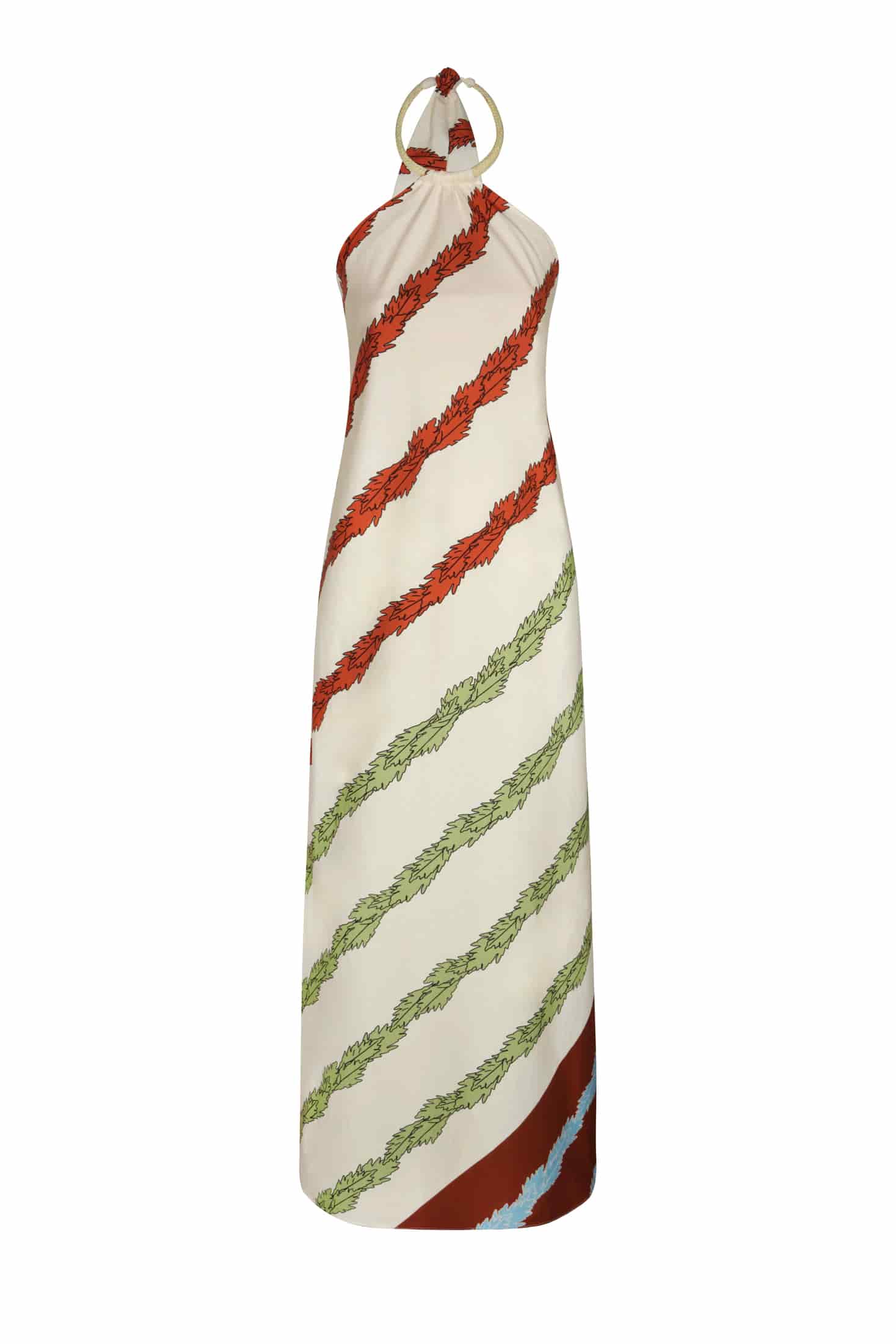 Ipanema Cotton Maxi Dress / Ivory Striped Helechos - miniatura 1