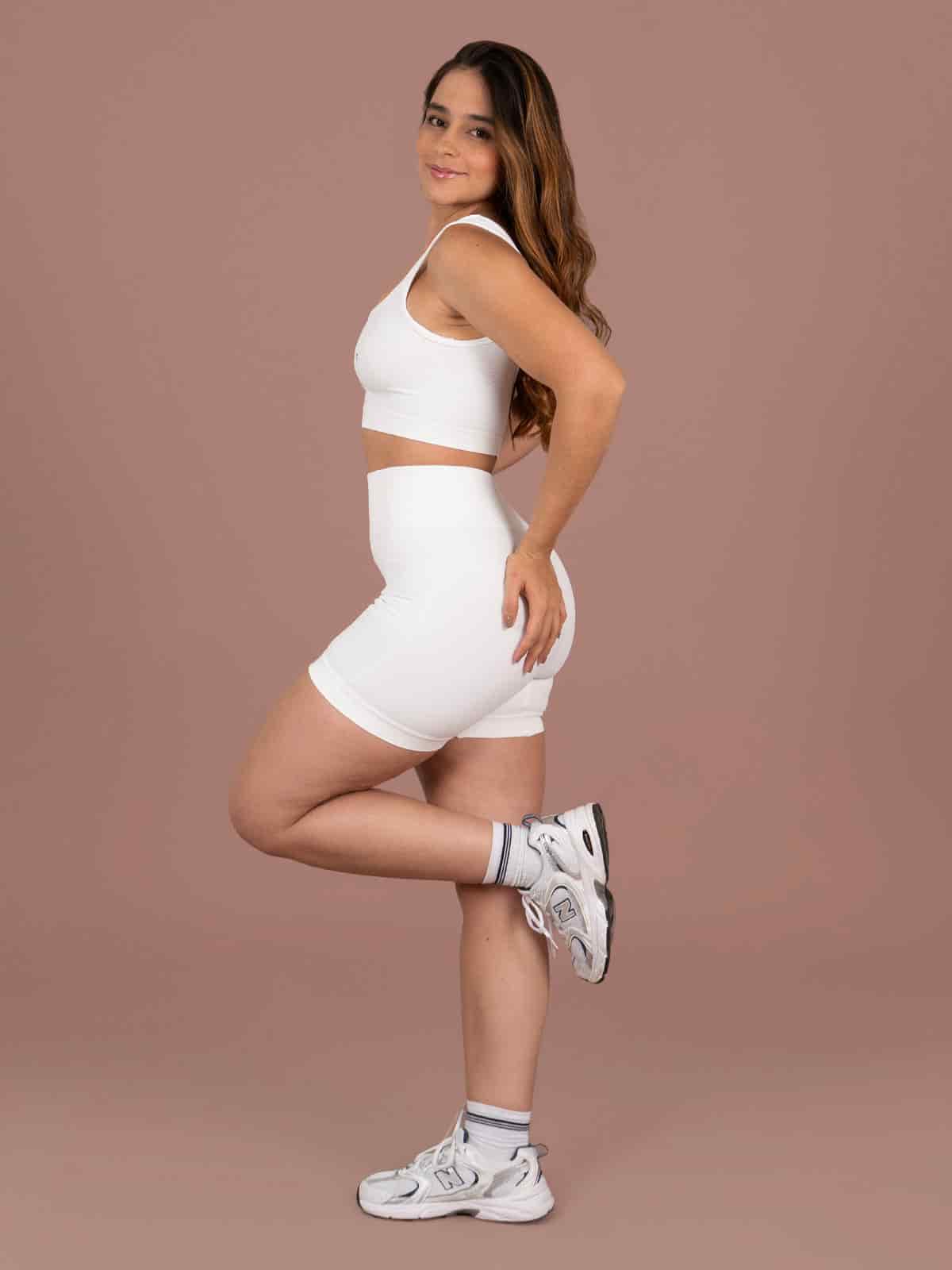 Ela short set seamless blanco - miniatura 4